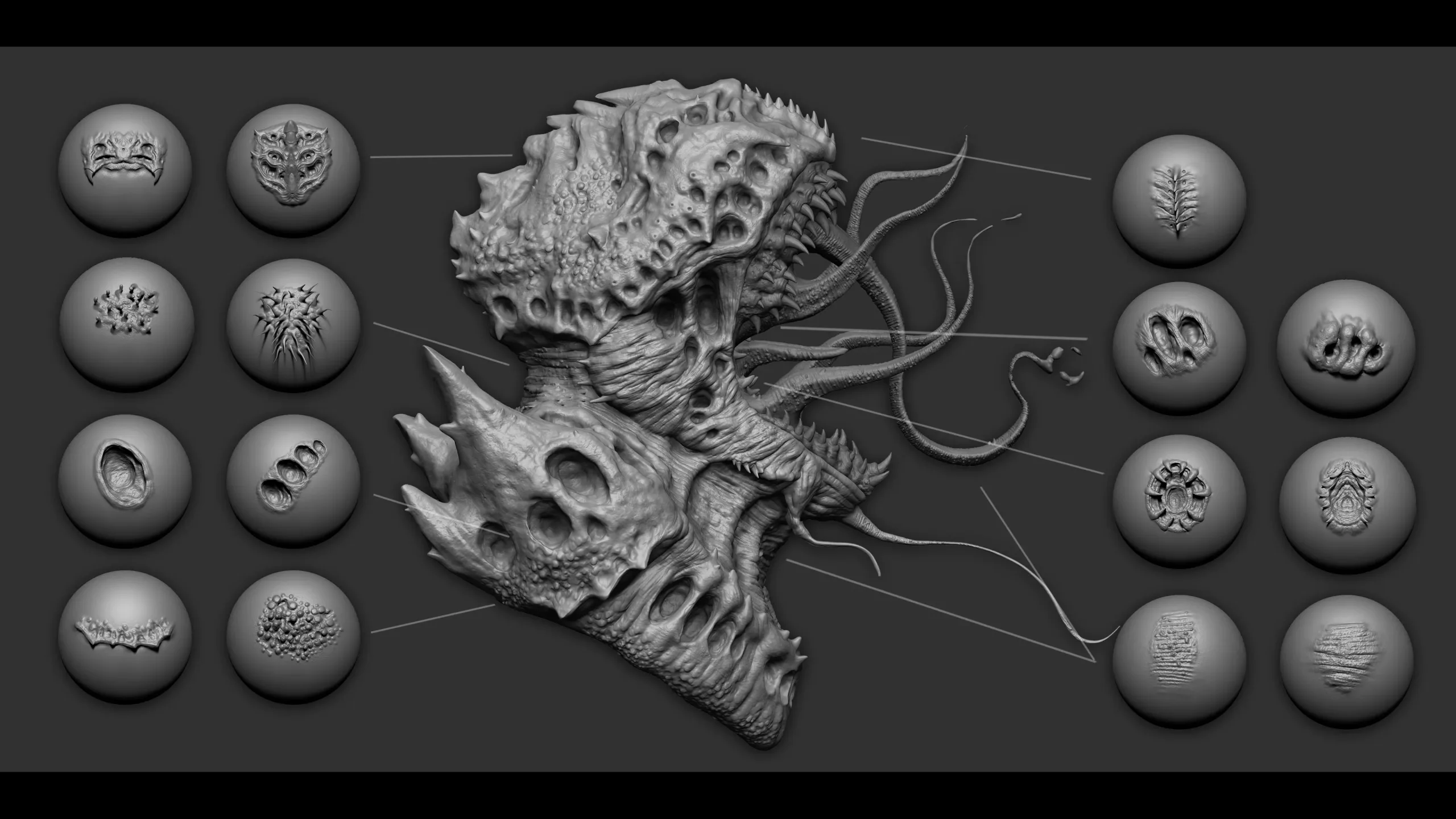 Zbrush + Blender Creature Maker 390 Brushes Bundle 20% OFF