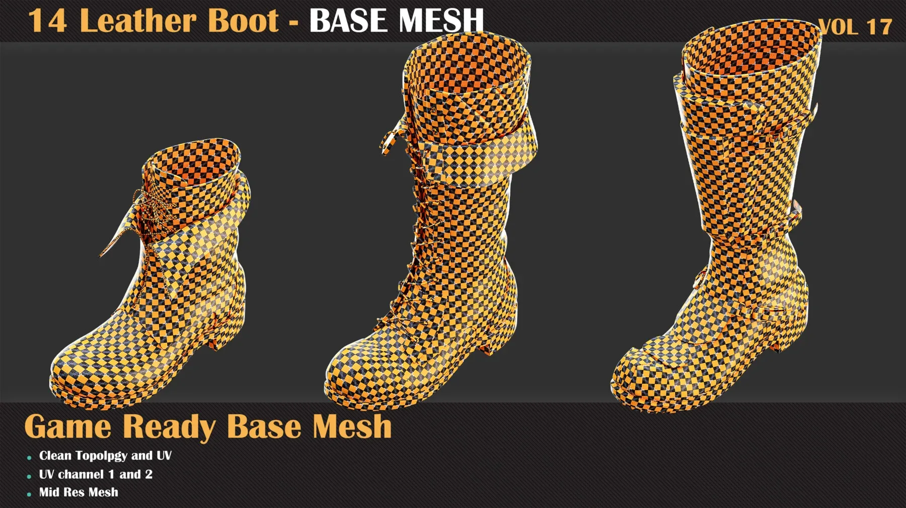 14 Leather Boot BASE MESH - VOL 17