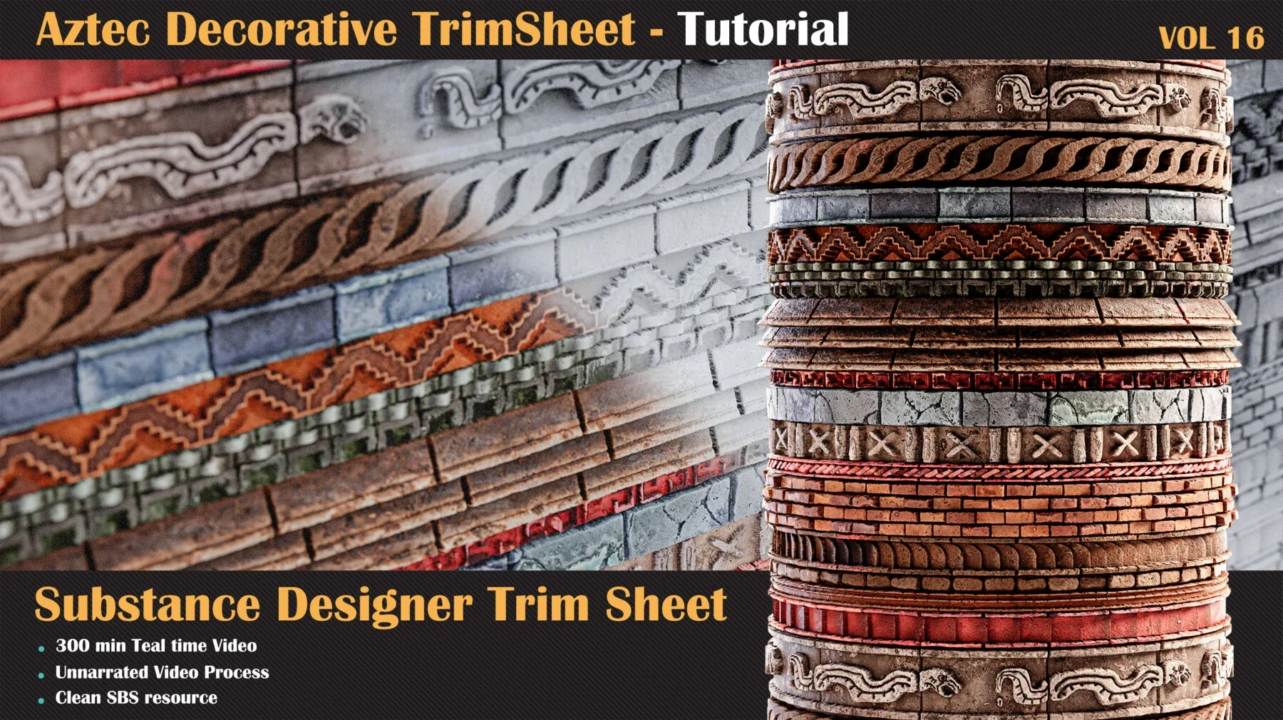 Aztec Trim Sheet Tutorial - VOL 16