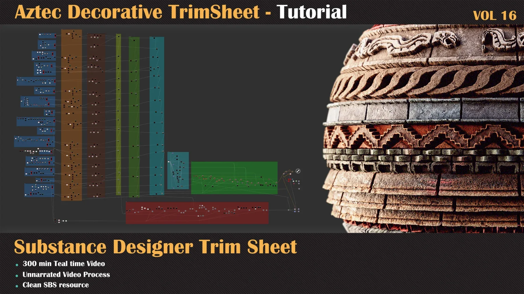 Aztec Trim Sheet Tutorial - VOL 16