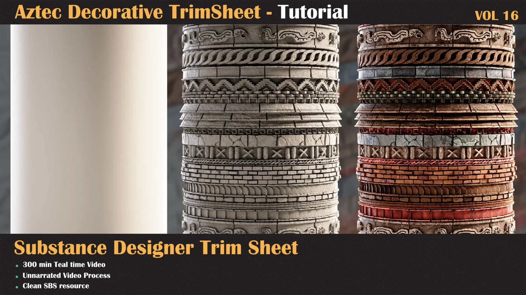 Aztec Trim Sheet Tutorial - VOL 16