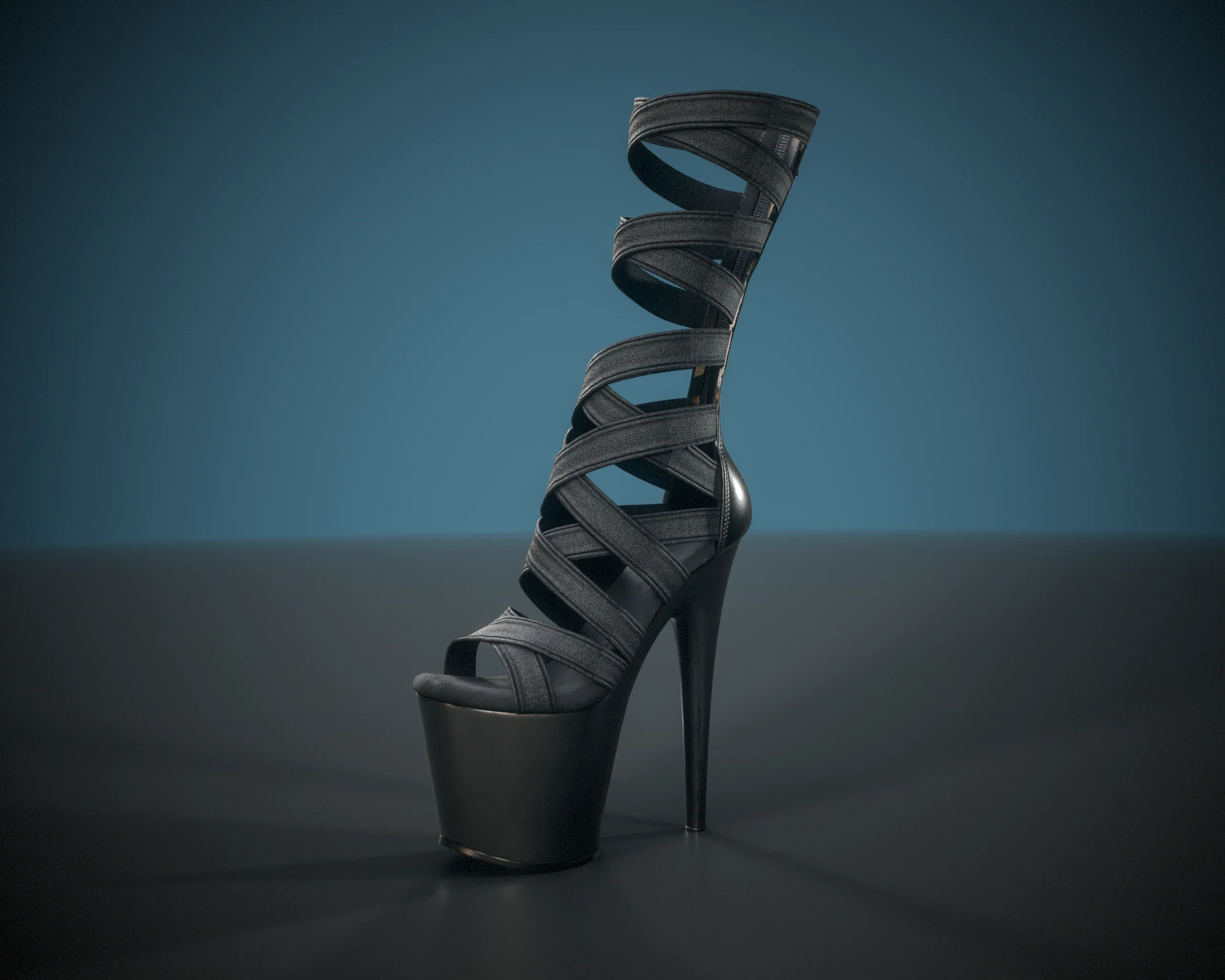 Banded Platform Stiletto Shoes