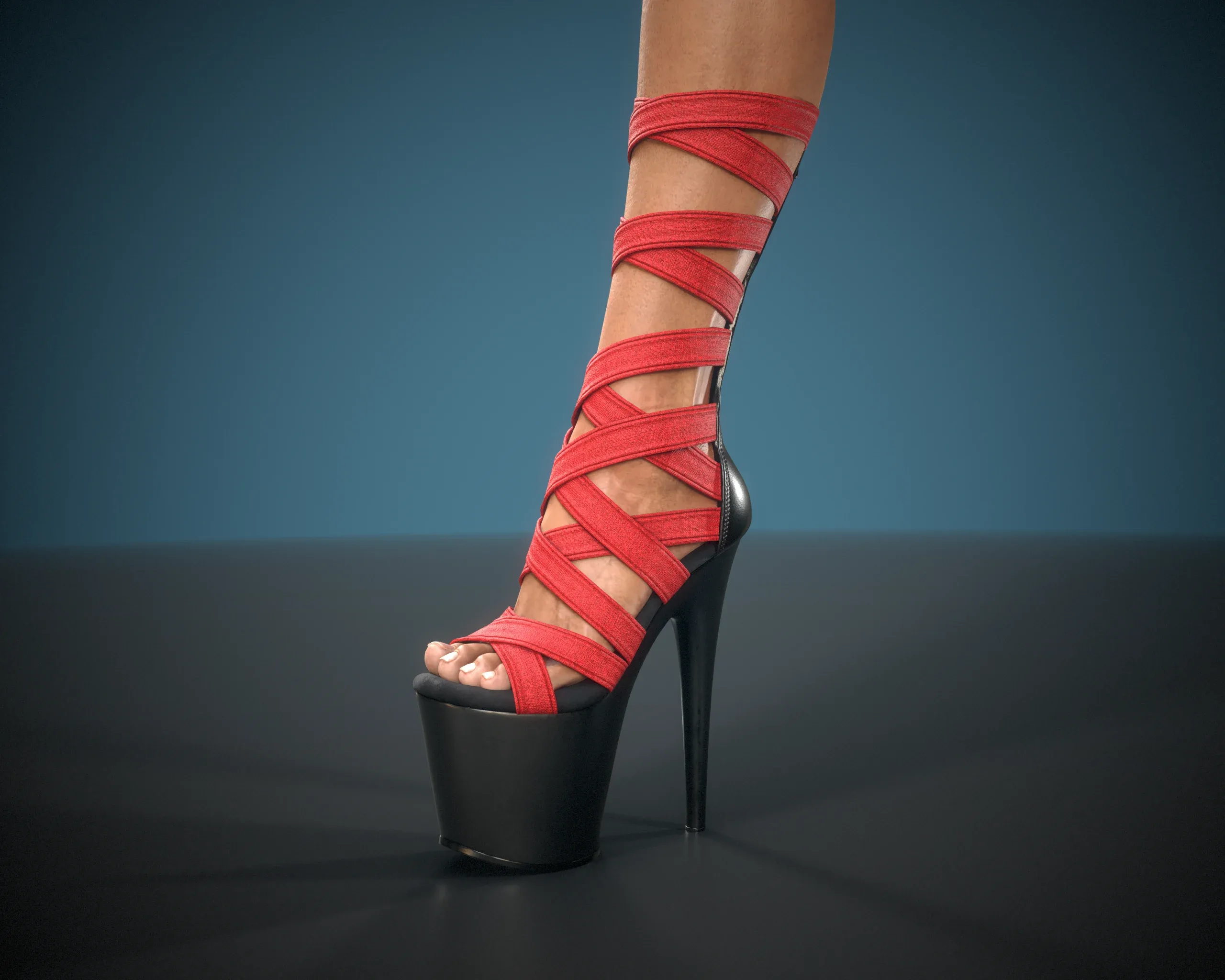 Banded Platform Stiletto Shoes