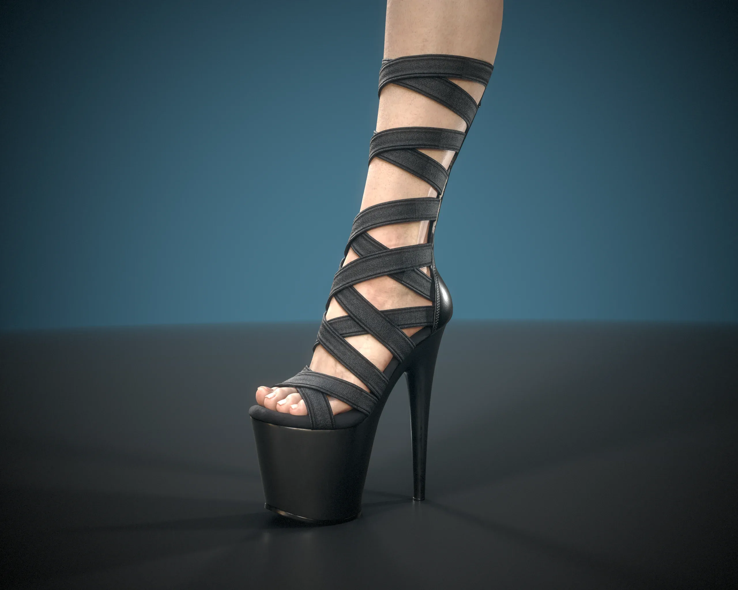 Banded Platform Stiletto Shoes