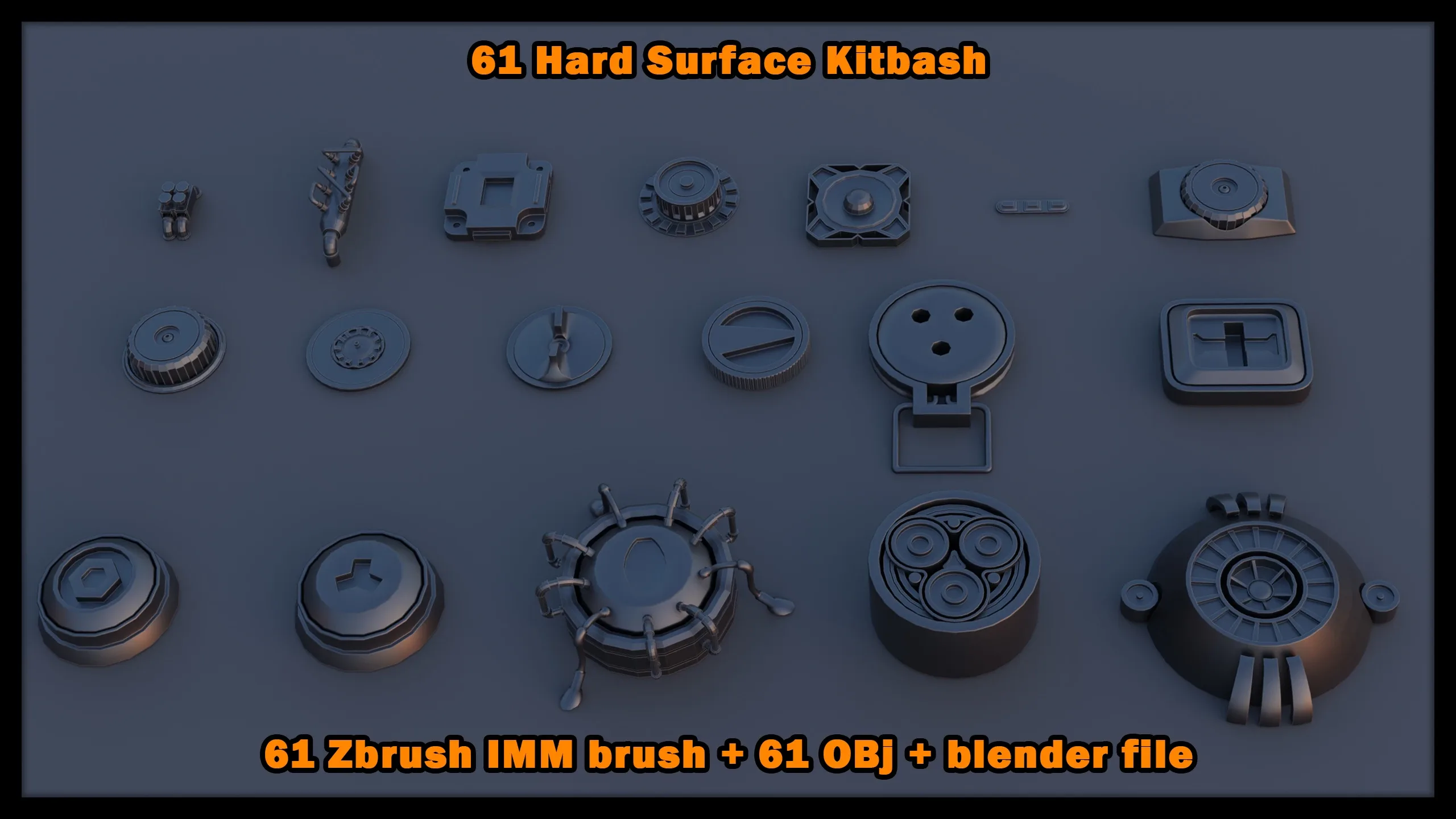 61 Hardsurface IMM brush + OBJ FlippedNormals