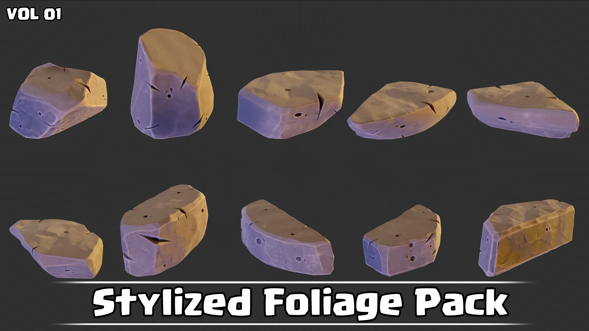 Stylized Foliage Pack Game Ready VOL01