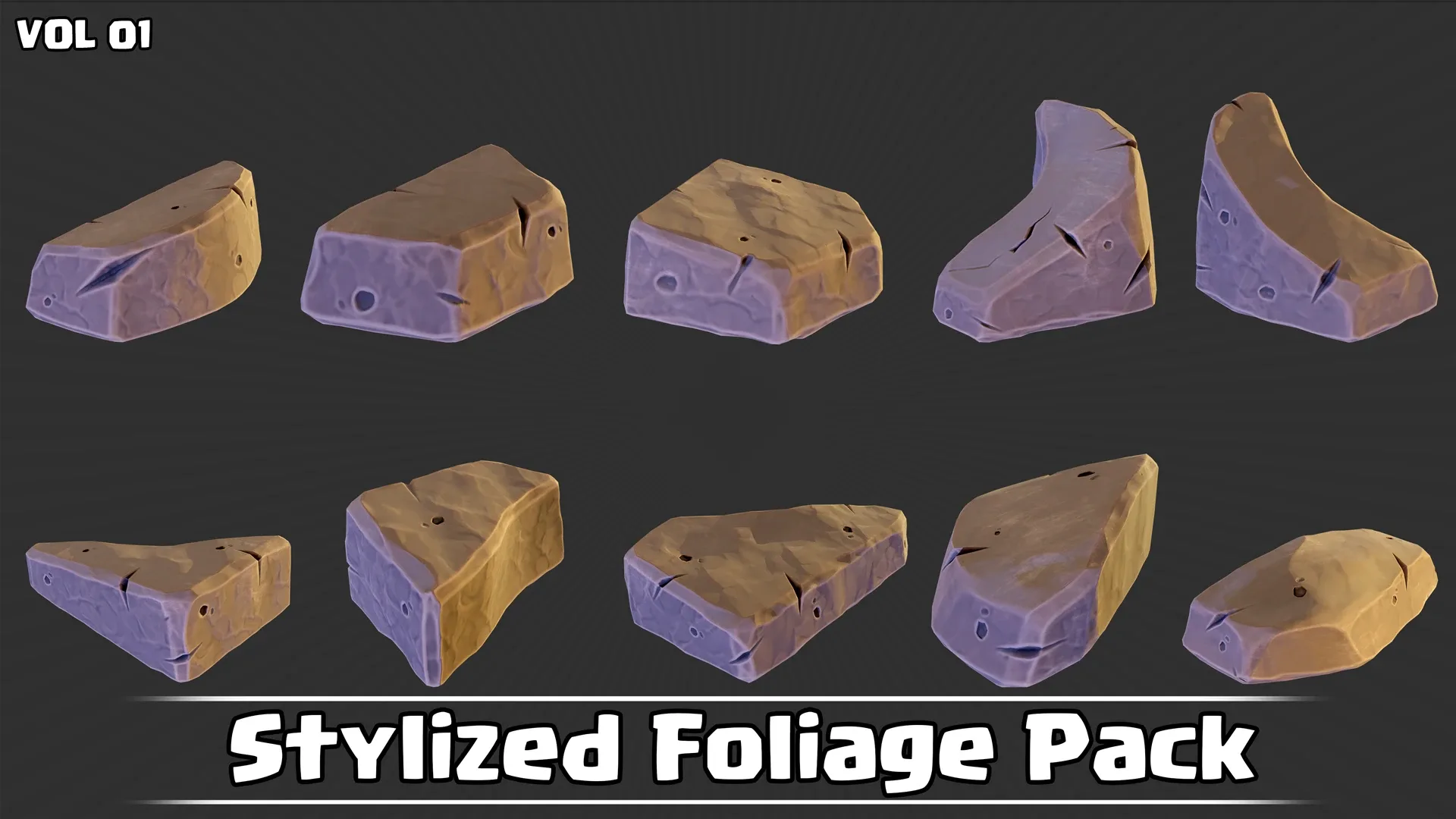 Stylized Foliage Pack Game Ready VOL01