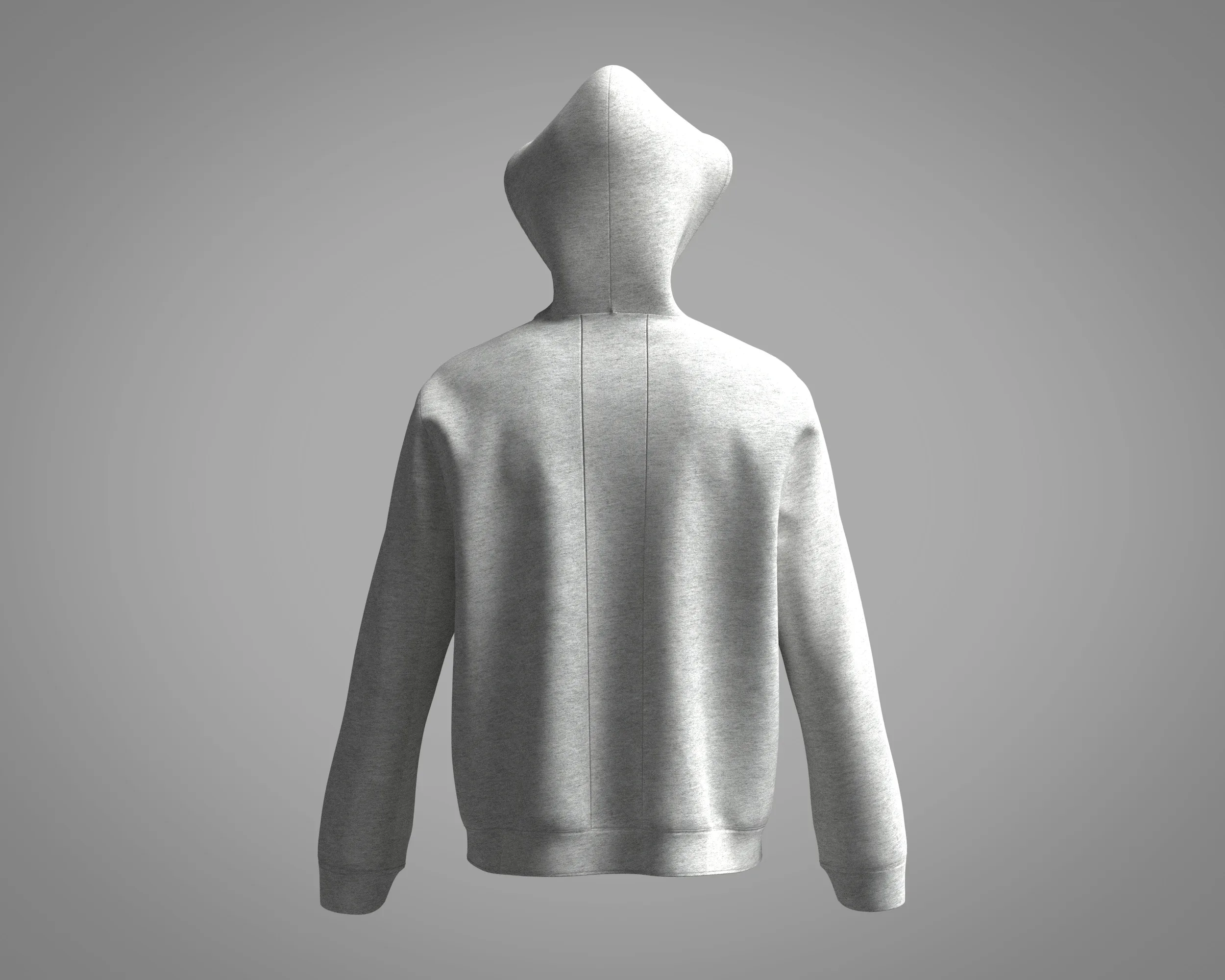 Mens Hoodie - Grey Melange | Marvelous / Clo3d / obj / fbx