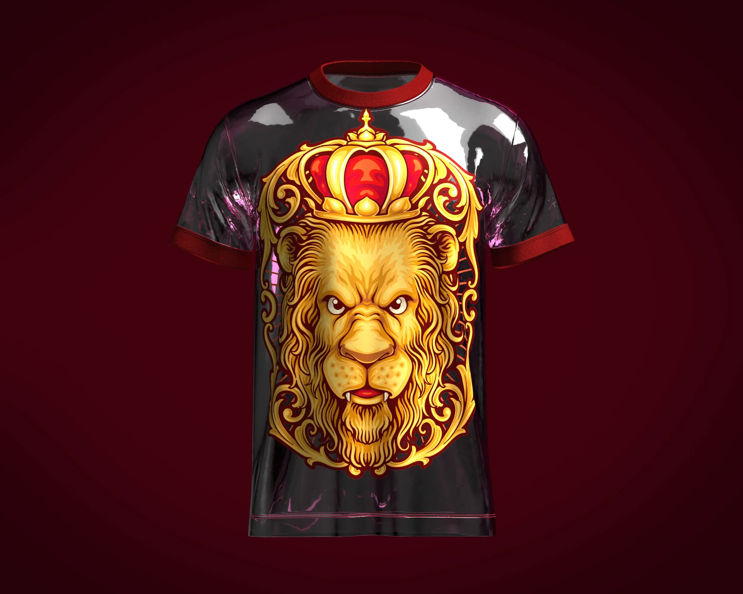 T-Shirt Royal King Lion | Marvelous / Clo3d / obj / fbx