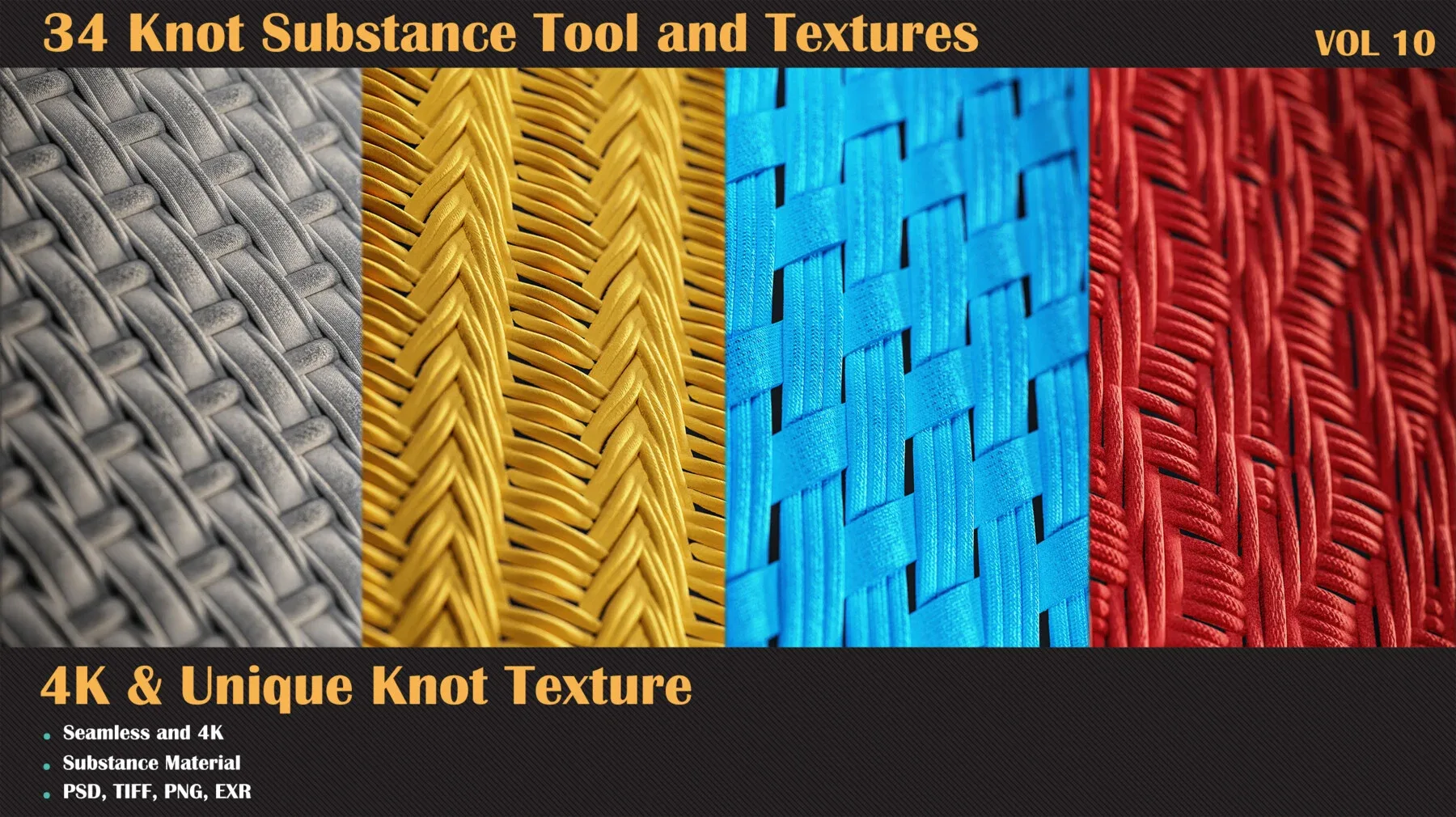 34 Tileable Knot Pattern - VOL 10