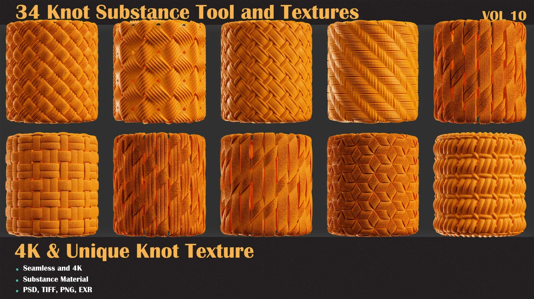 34 Tileable Knot Pattern - VOL 10