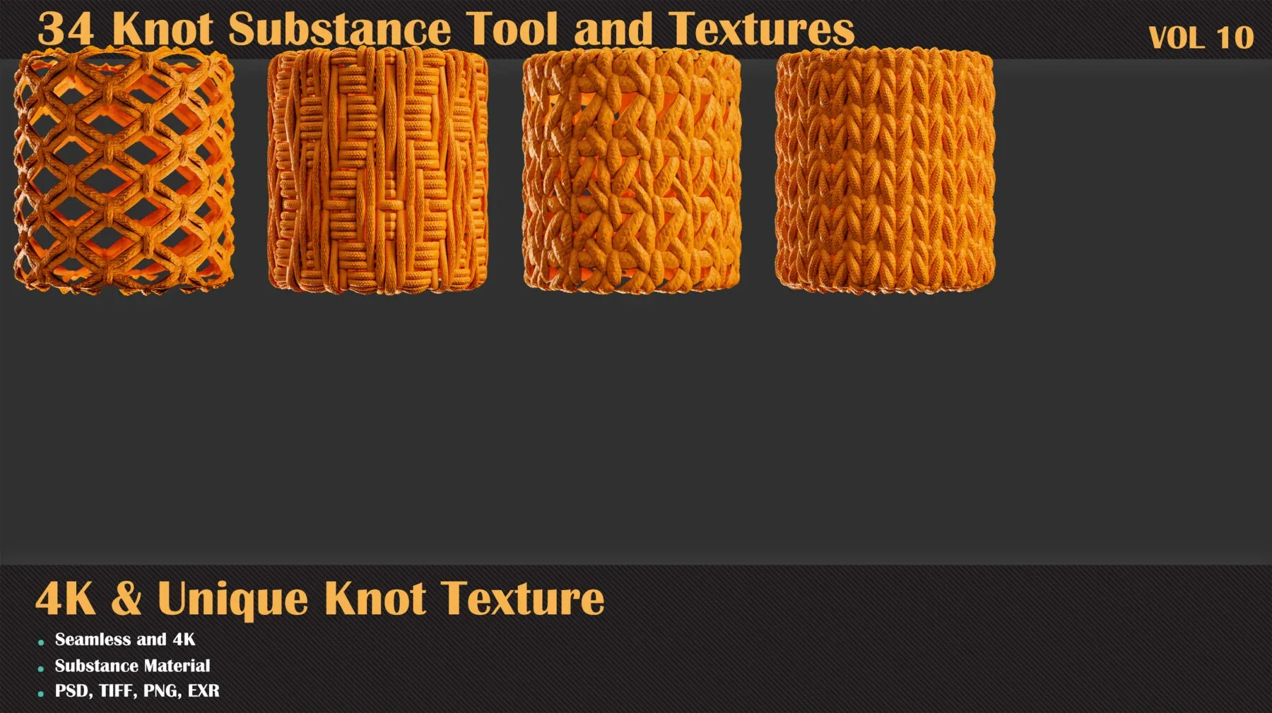 34 Tileable Knot Pattern - VOL 10