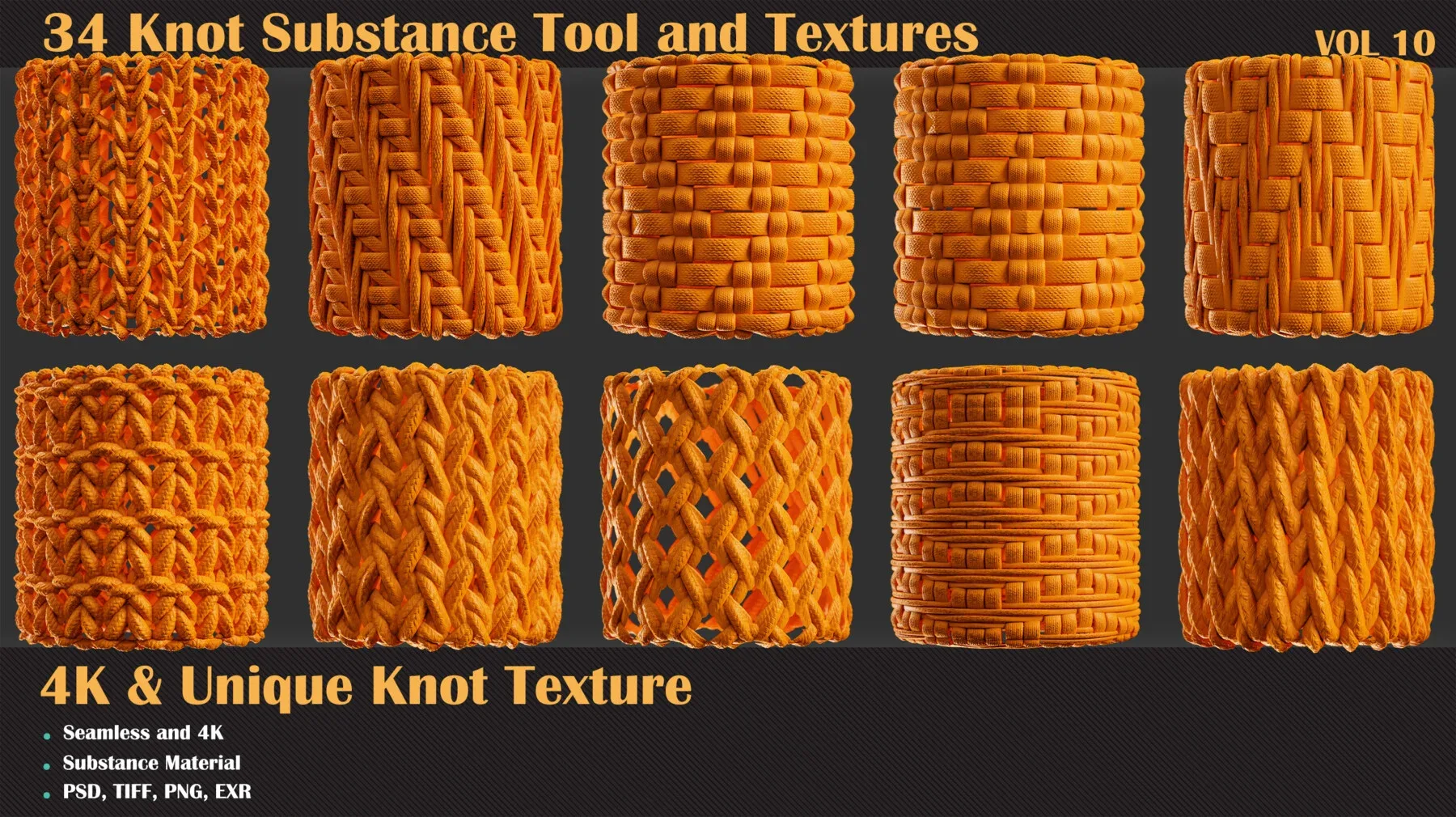 34 Tileable Knot Pattern - VOL 10