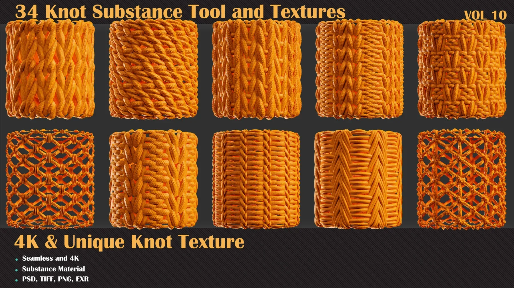 34 Tileable Knot Pattern - VOL 10