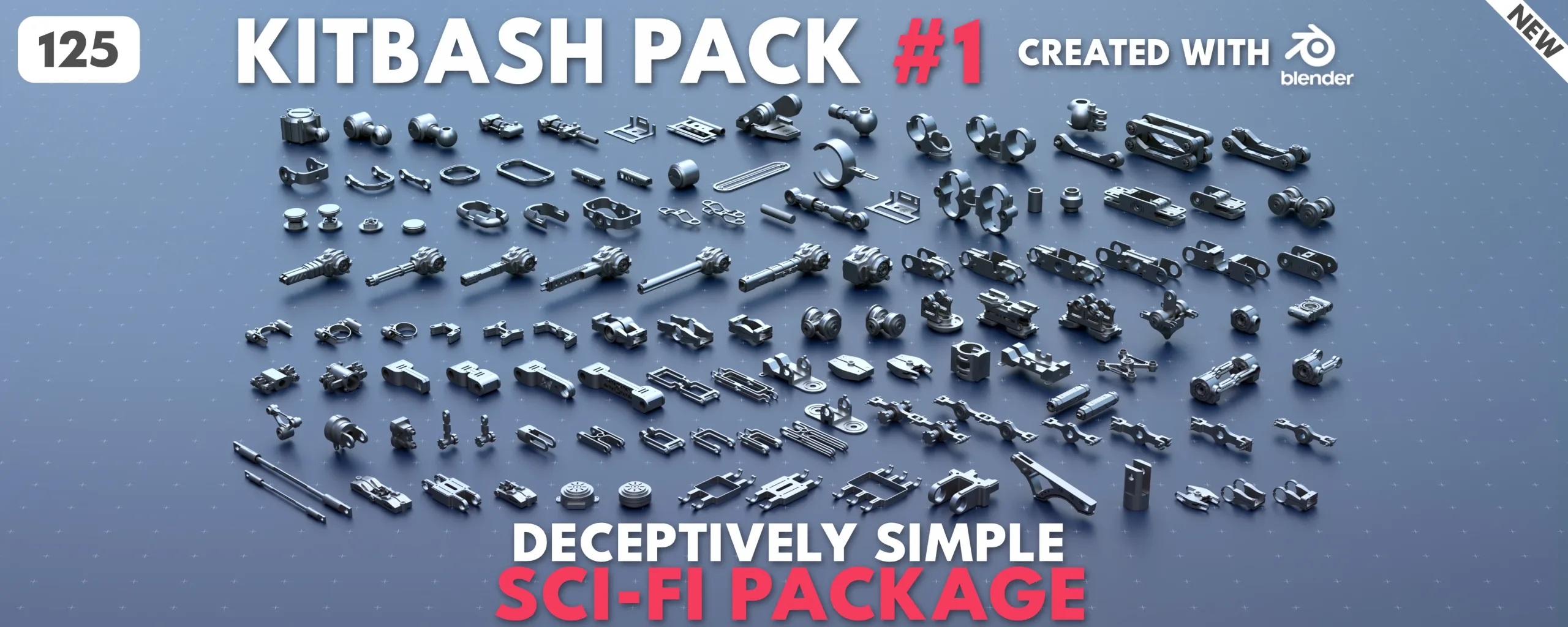 Sci-Fi Greeble Kitbash Pack #1 //125 Models