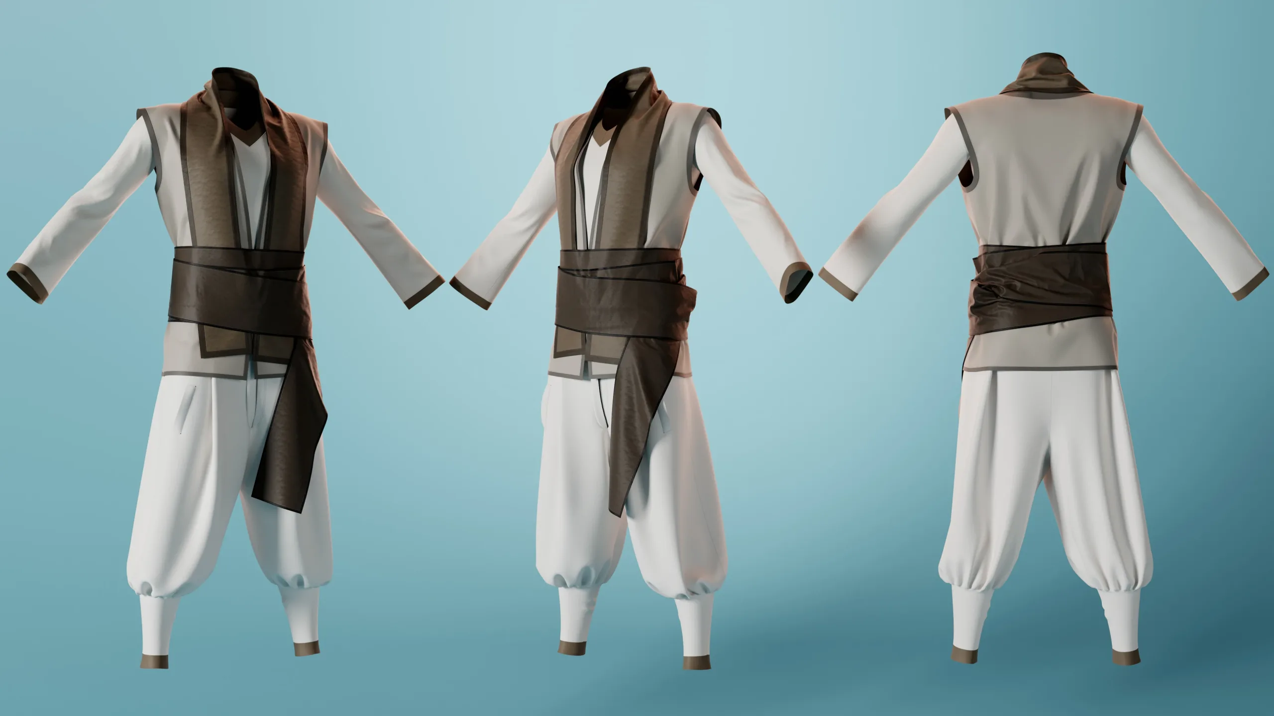 6 Male & Female Adventurer Clothes - Basemesh Models + Reference Images for texturing + Bonus + Project Files