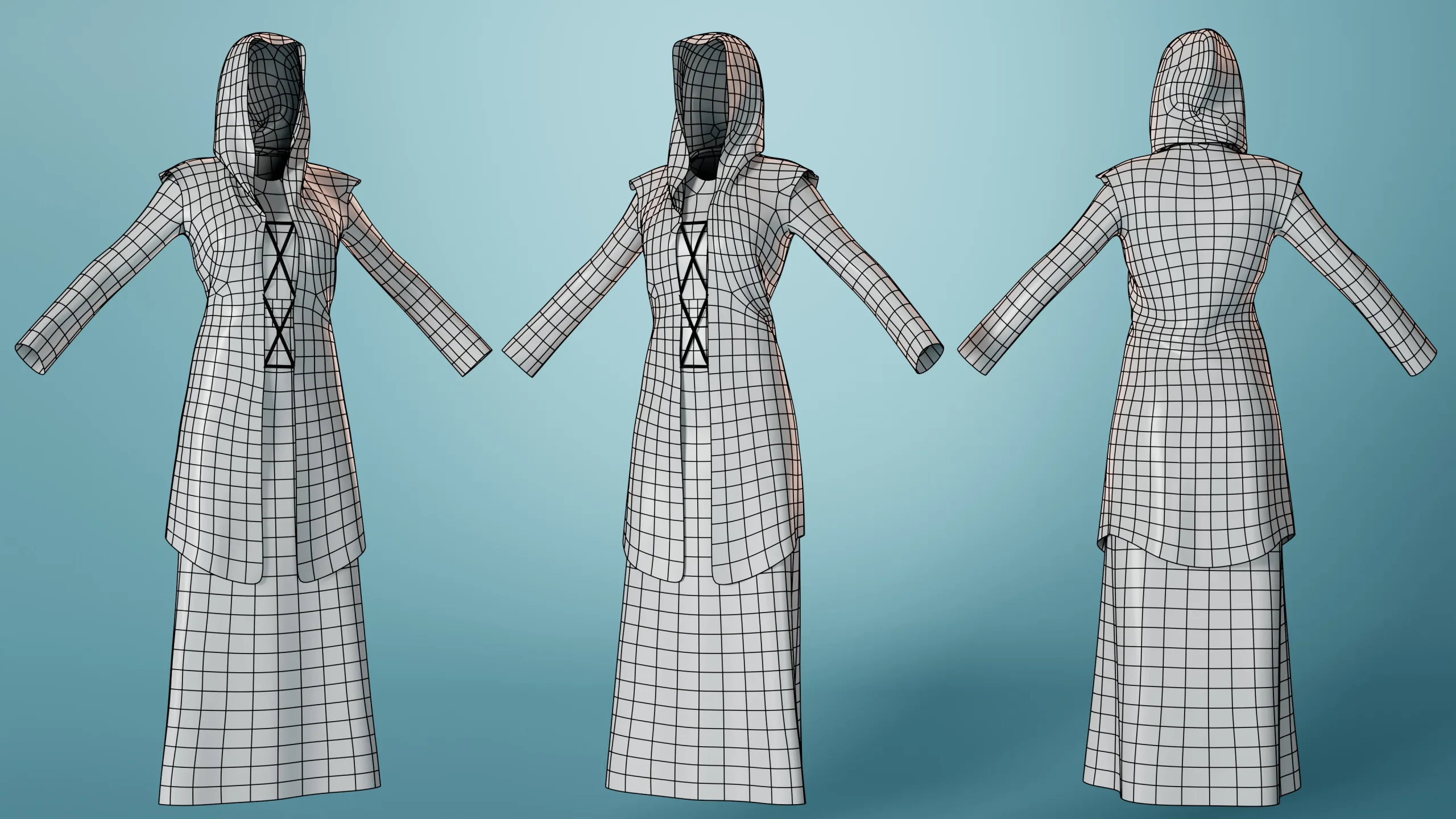 6 Male & Female Adventurer Clothes - Basemesh Models + Reference Images for texturing + Bonus + Project Files