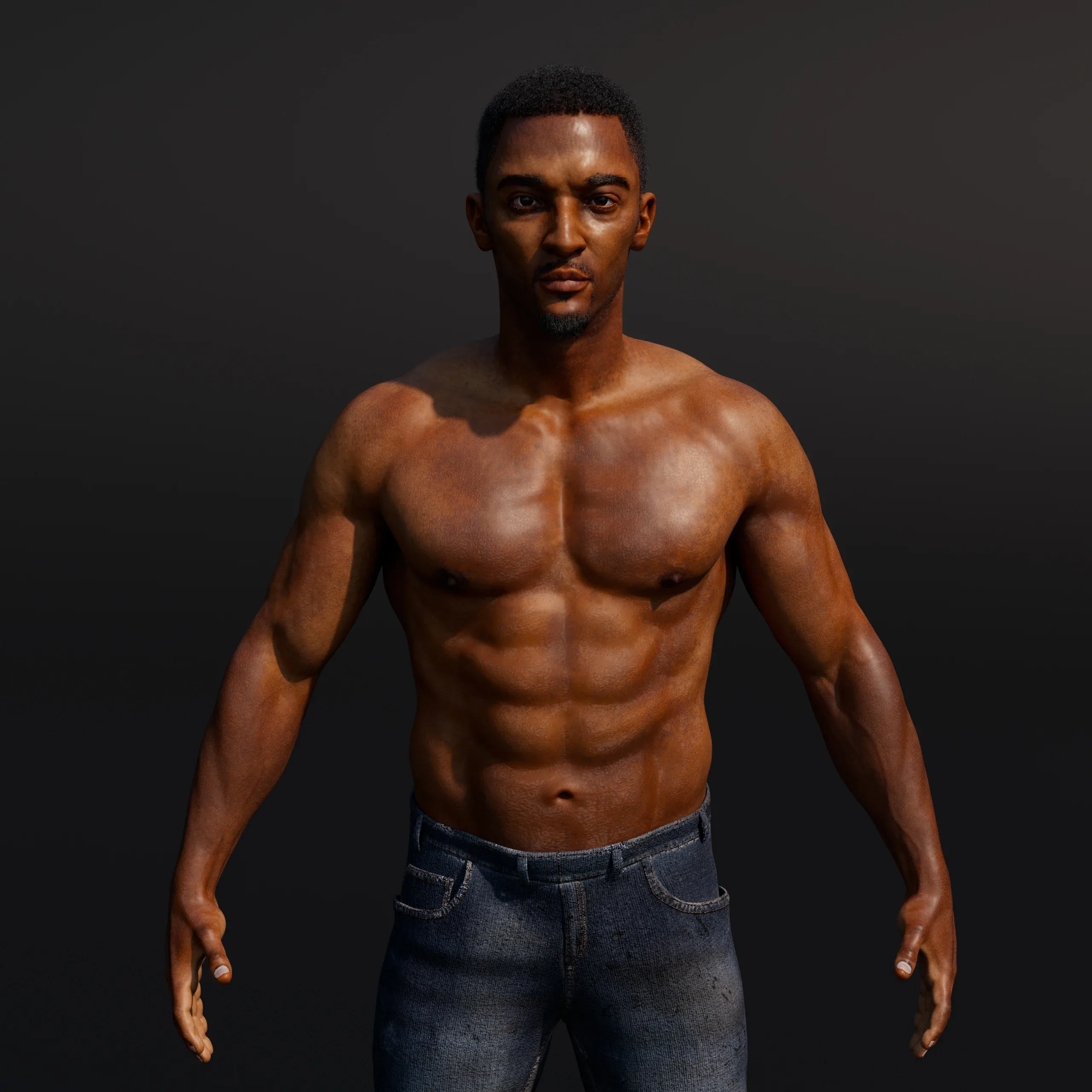 AFRICAN 3D MALE CHARACTER DESIGN