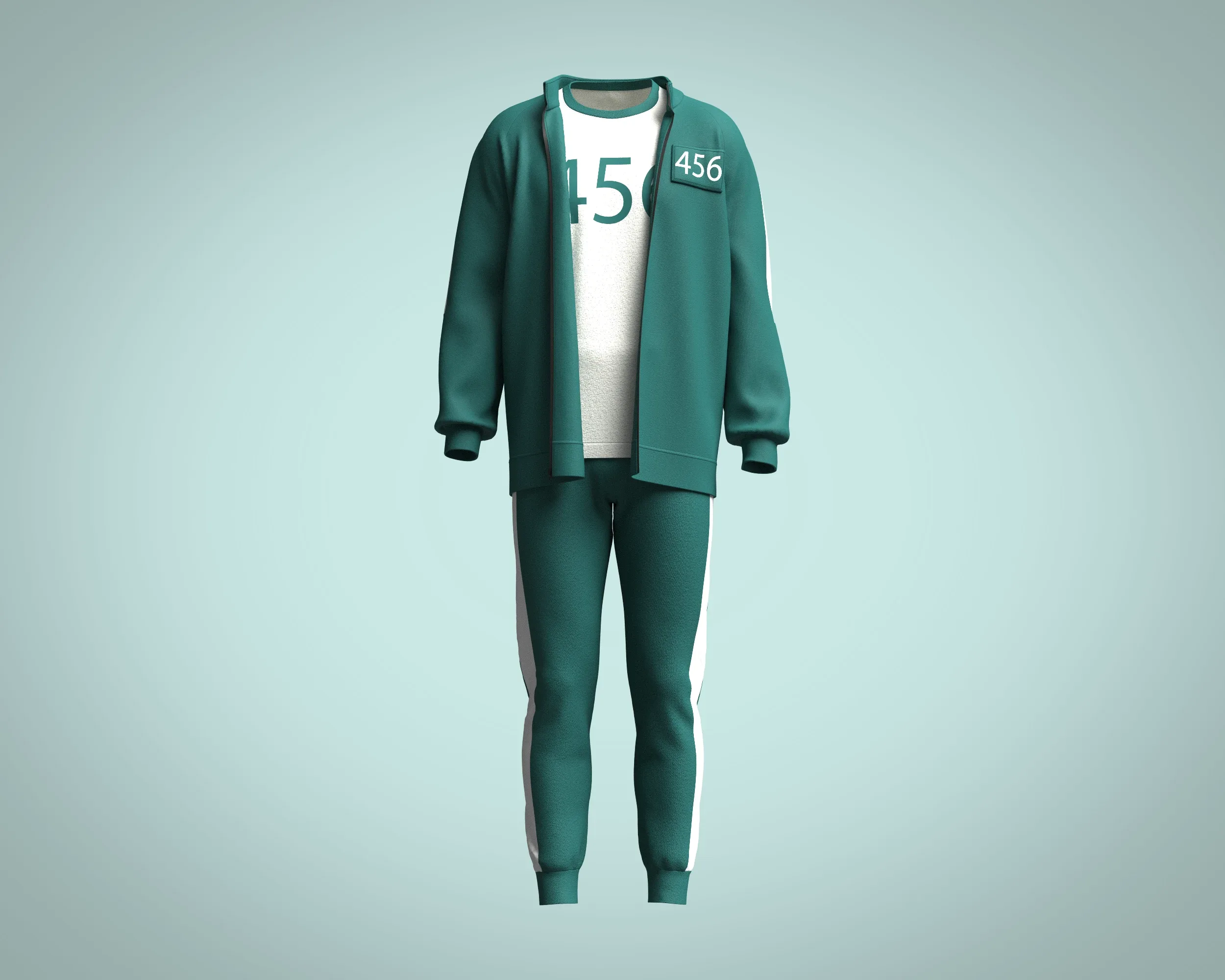 Squid Game Players Uniform 456 | Marvelous / Clo3d / obj / fbx