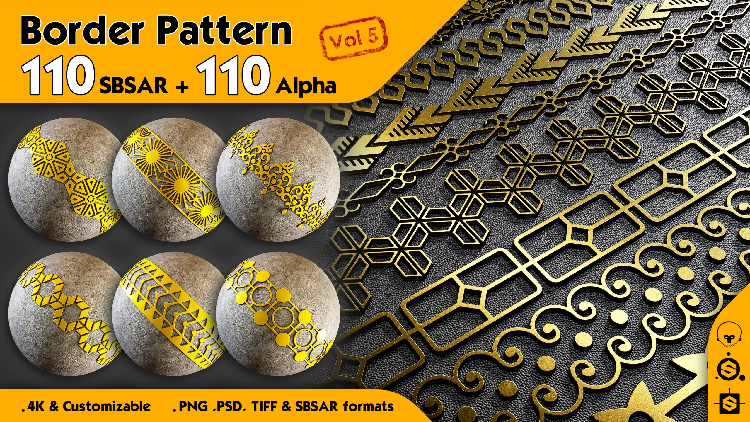 110 Border Pattern + Alpha (4K) Vol 5