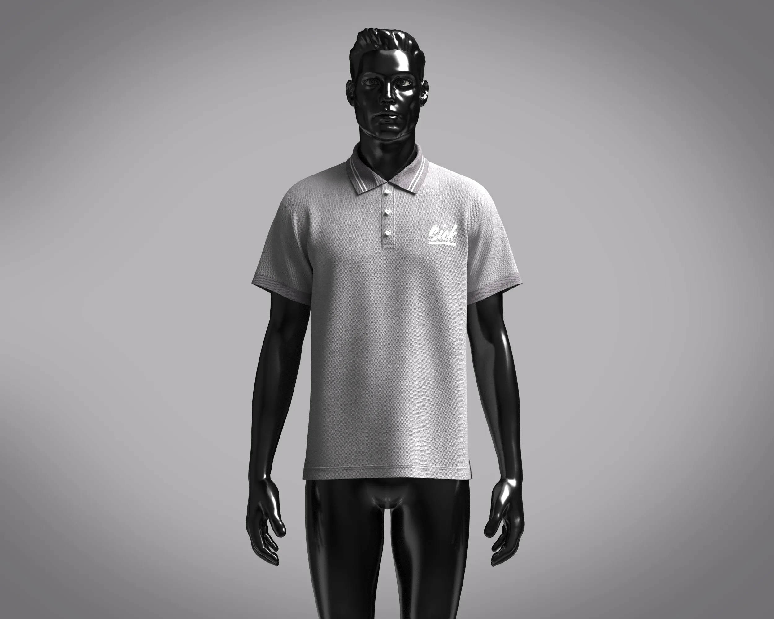 Polo Shirt - SICK | Marvelous / Clo3d / obj / fbx