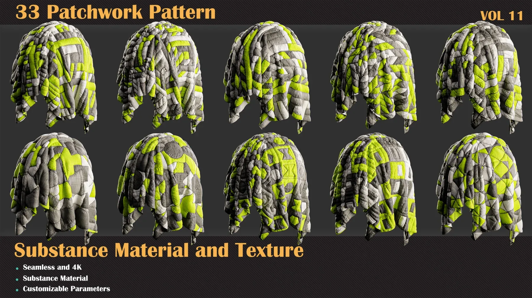 33 Fabric - Patchwork Pattern - VOL 11