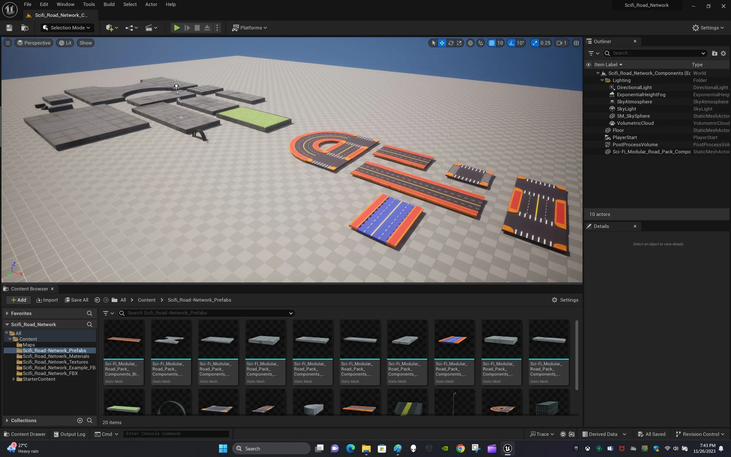 Sci Fi Modular Road Pack