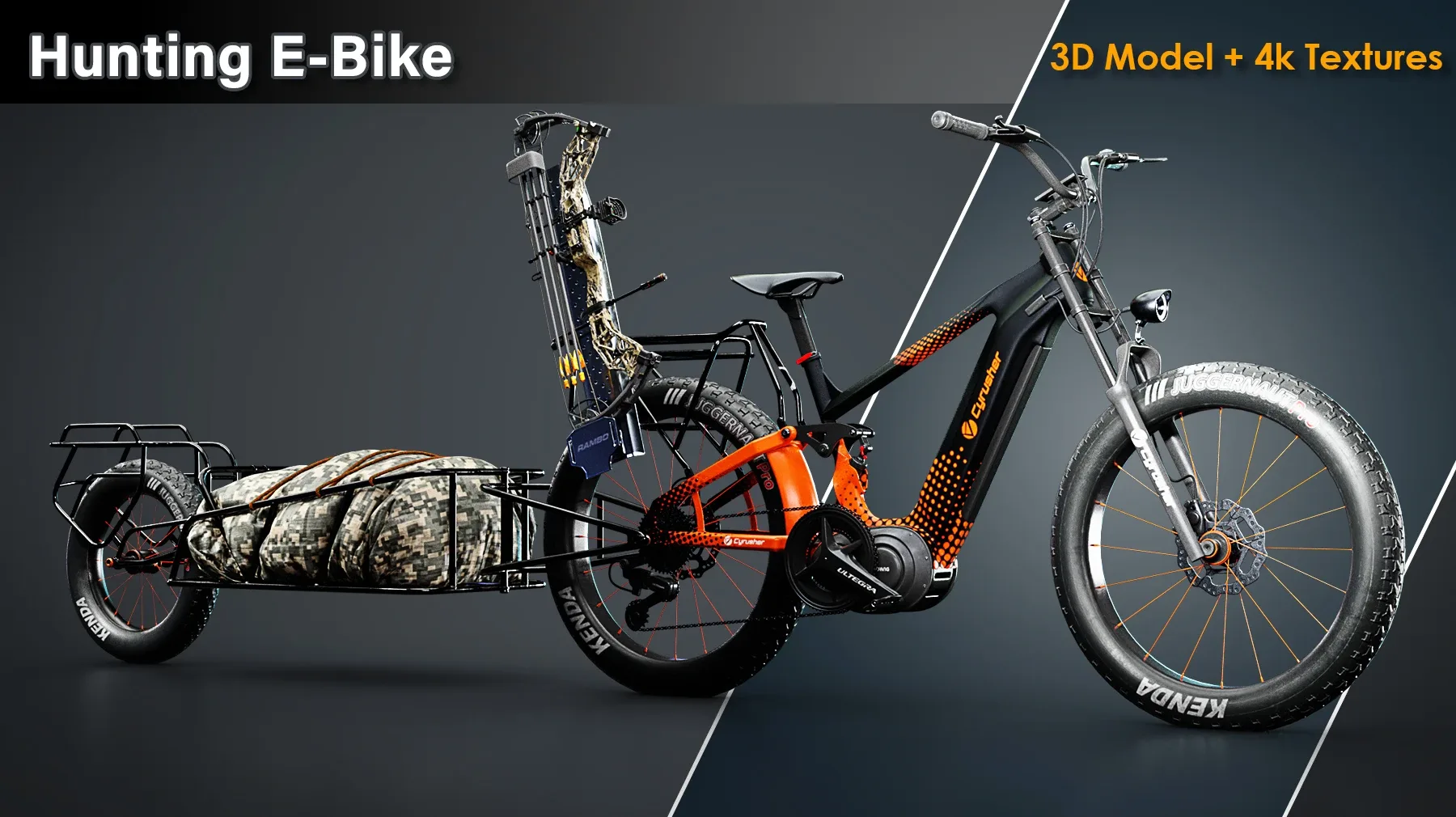 Hunting E-Bike / 3D Model + 4K Textures