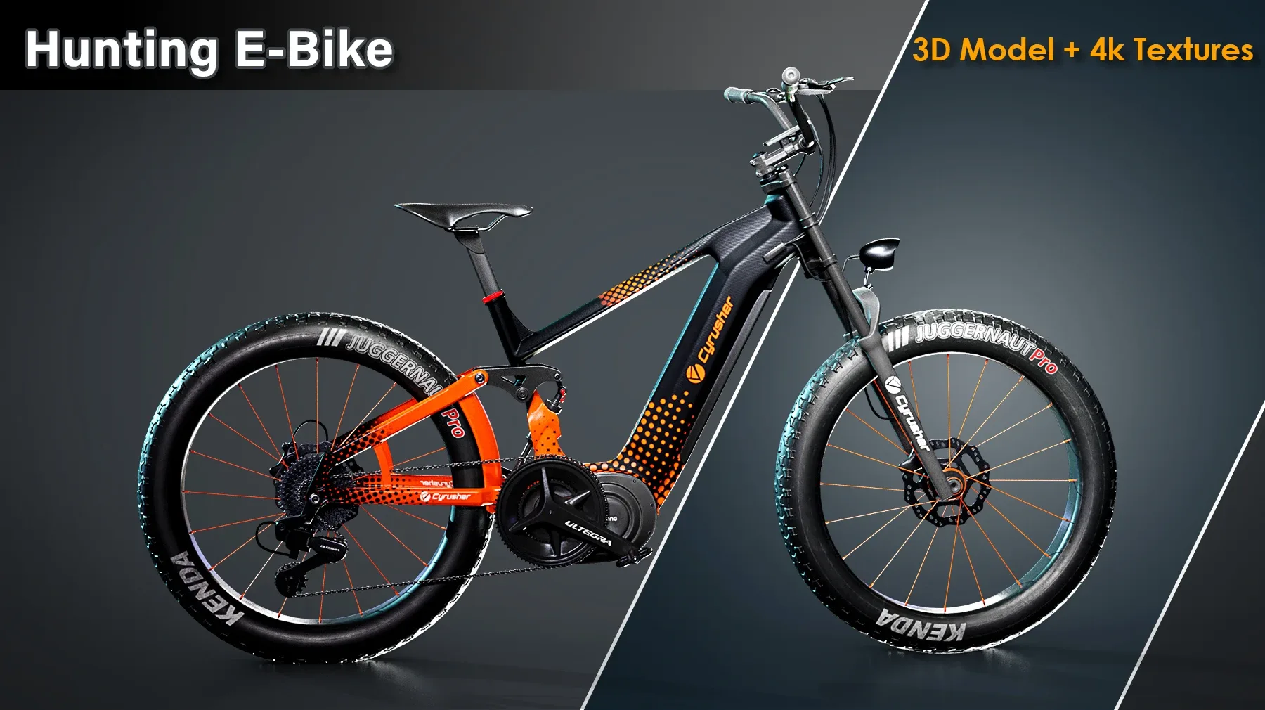 Hunting E-Bike / 3D Model + 4K Textures