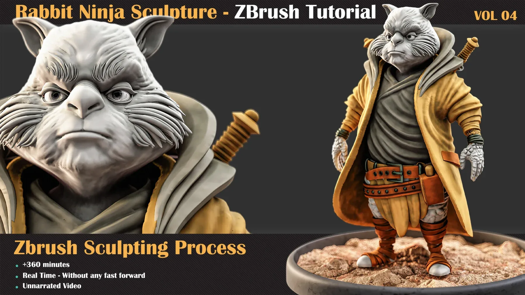 Ninja Rabbit - ZBrush Sculpture Series Vol4