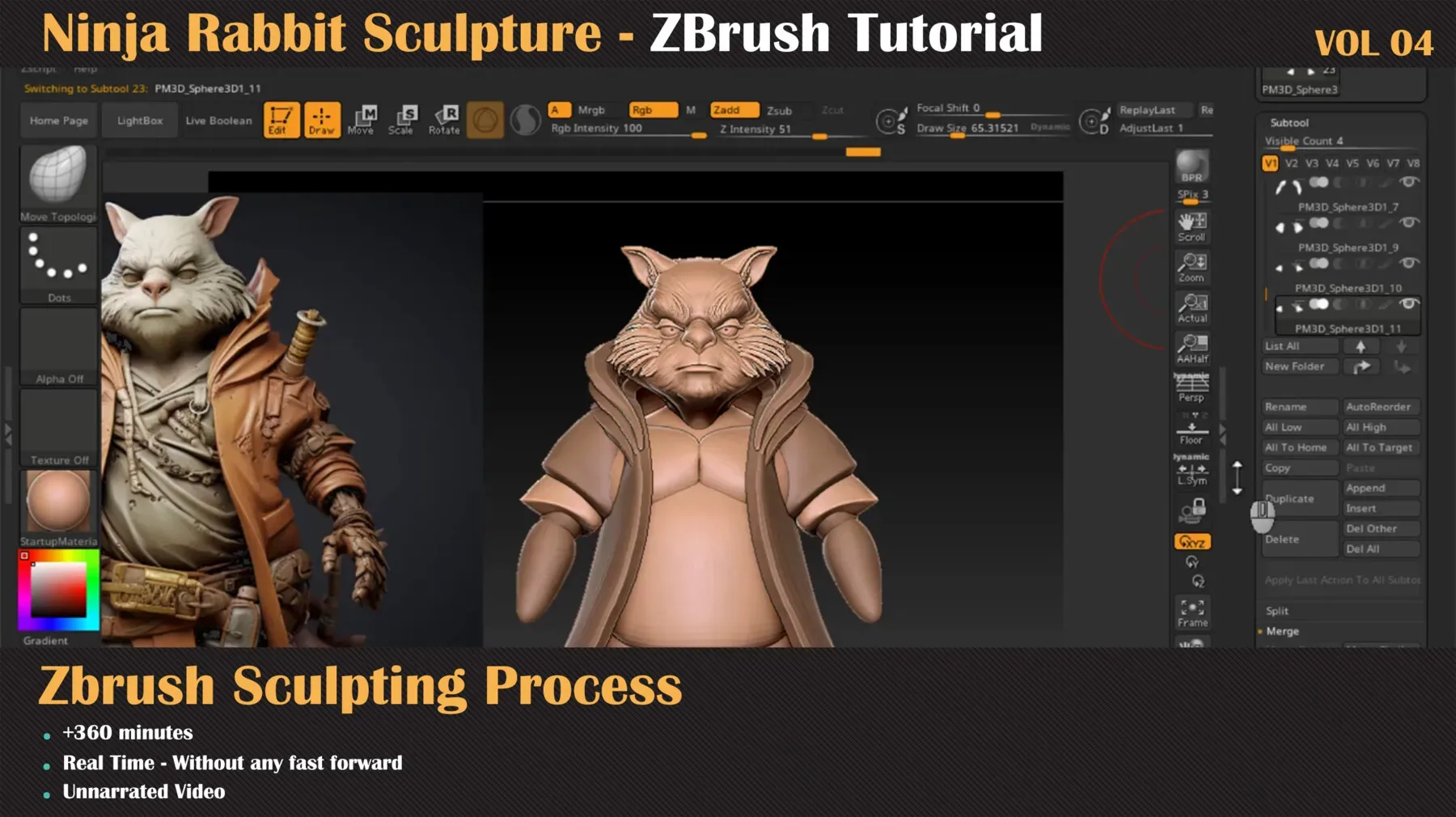 Ninja Rabbit - ZBrush Sculpture Series Vol4