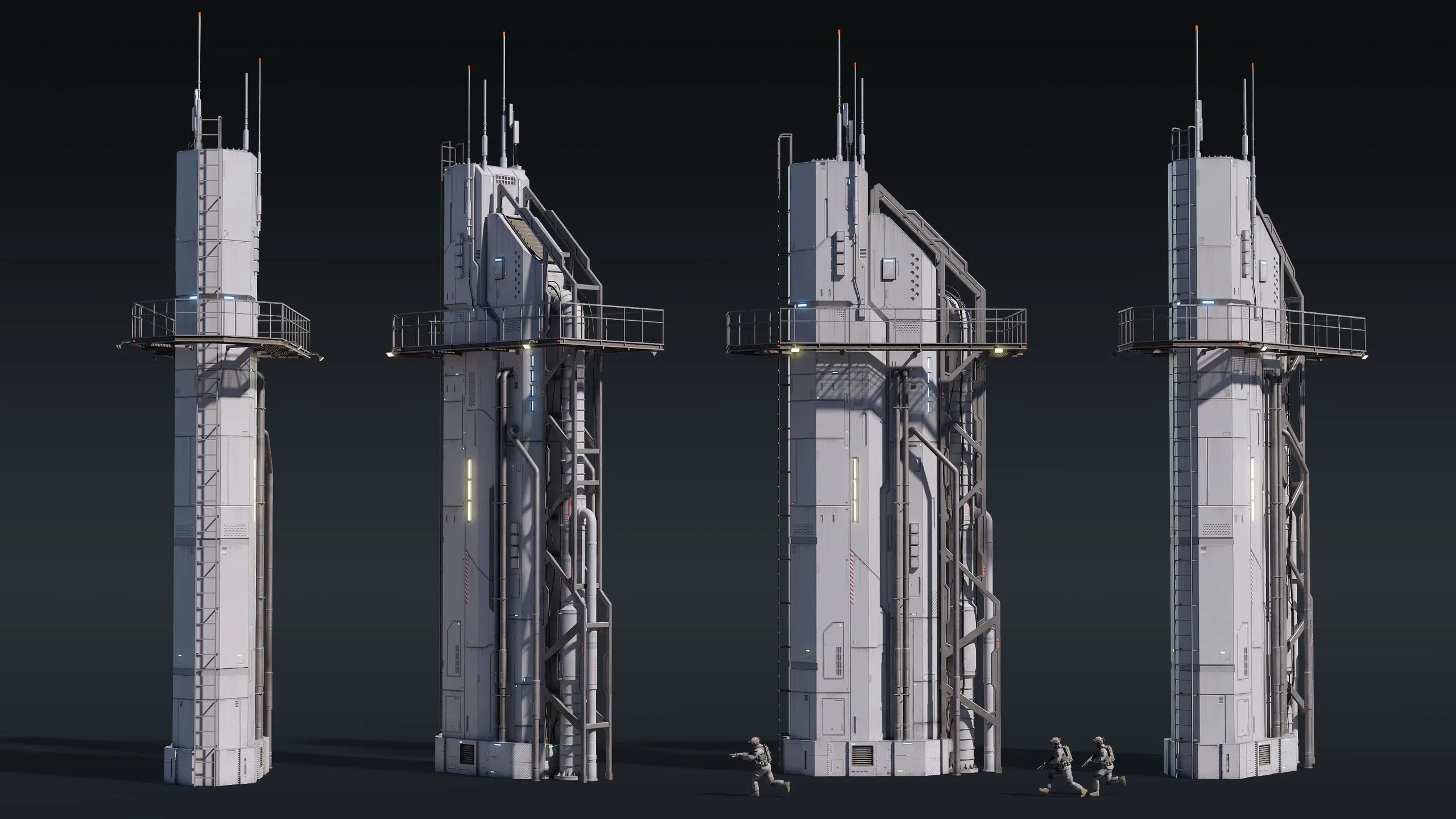 Sci-Fi Building 004 Industry-PBR