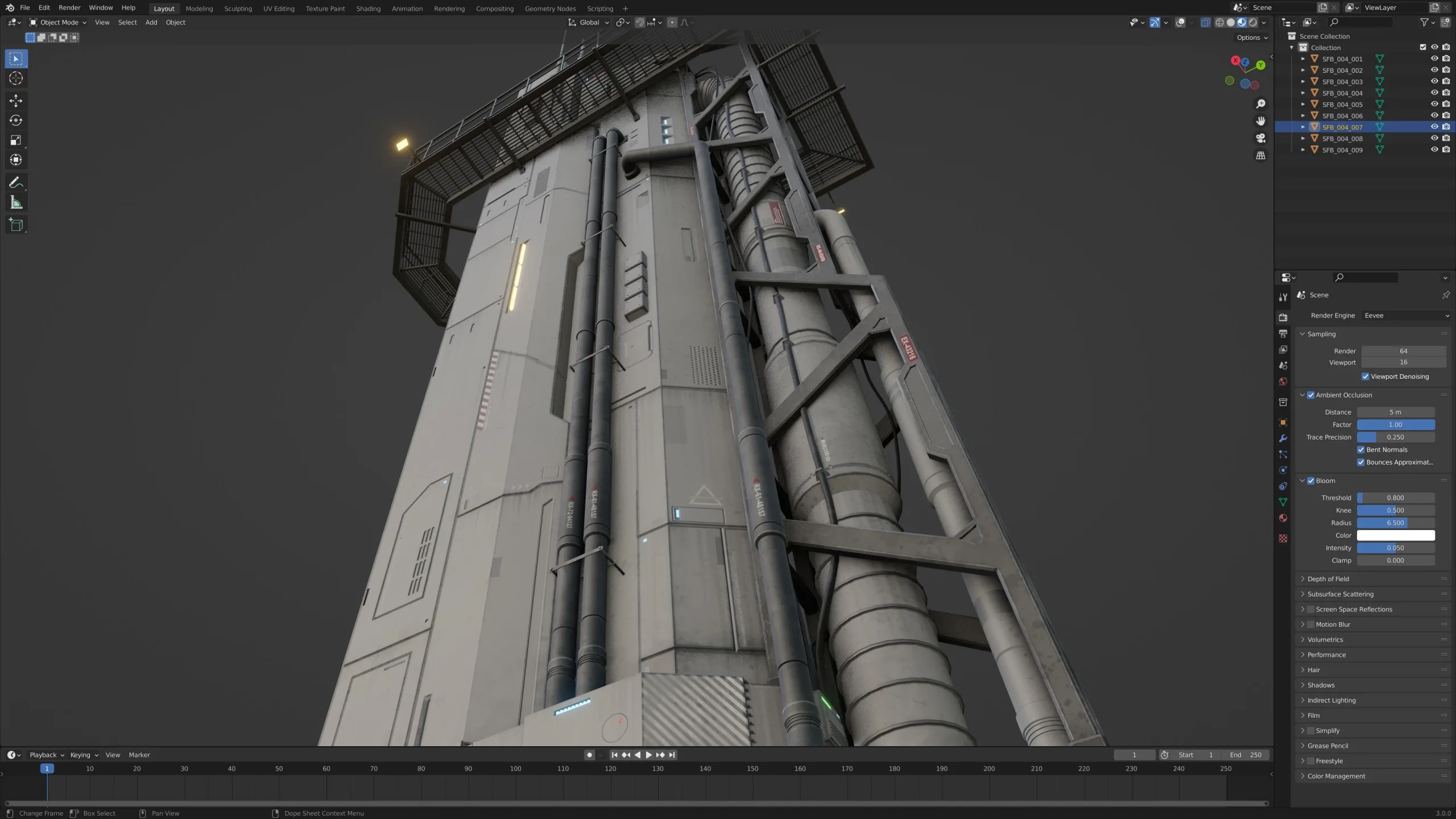 Sci-Fi Building 004 Industry-PBR