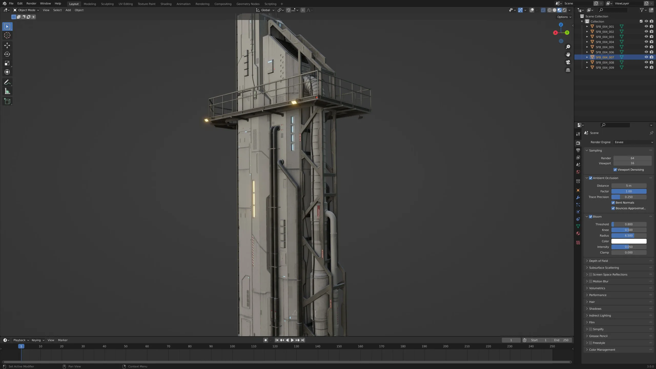 Sci-Fi Building 004 Industry-PBR