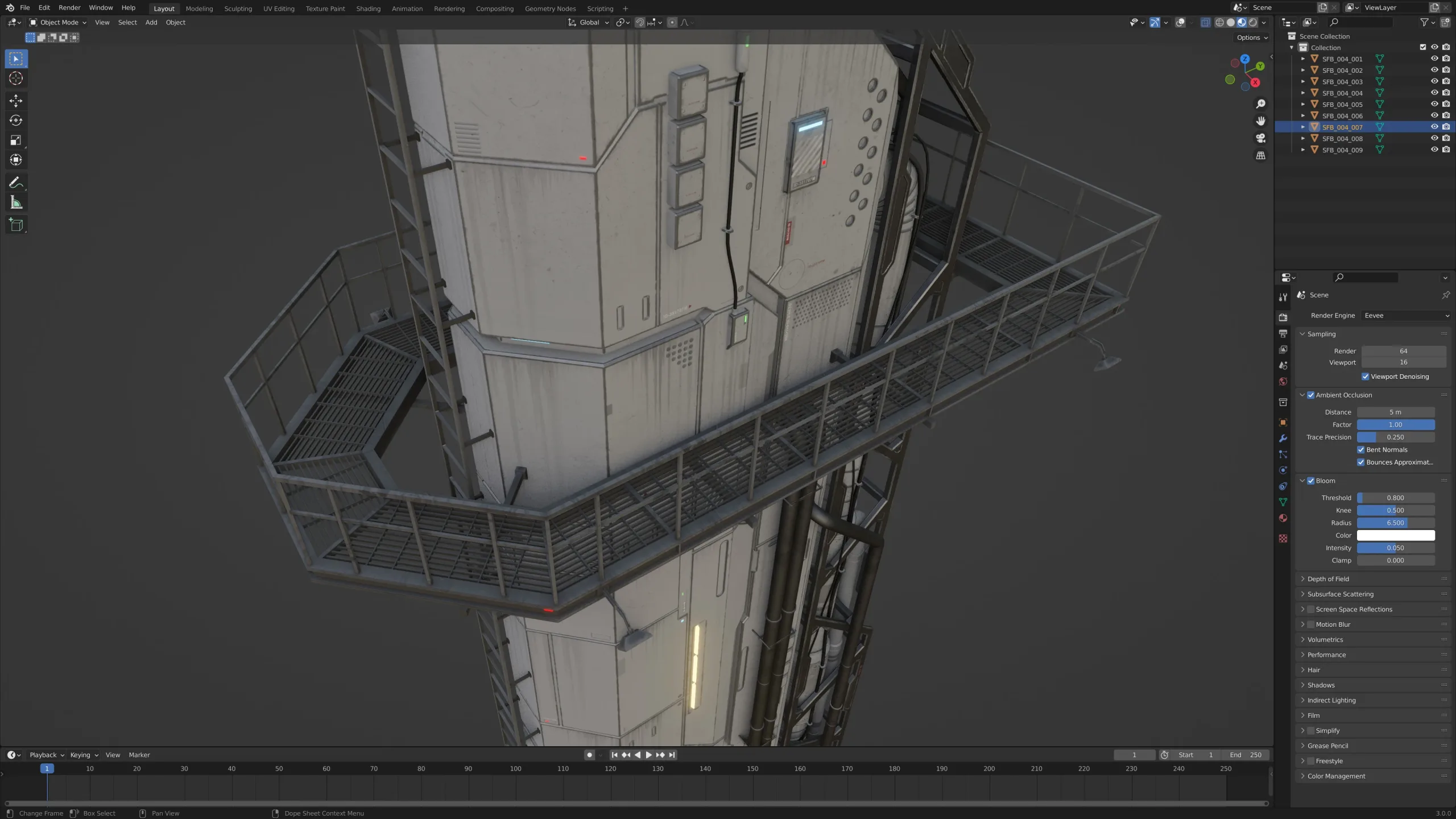 Sci-Fi Building 004 Industry-PBR