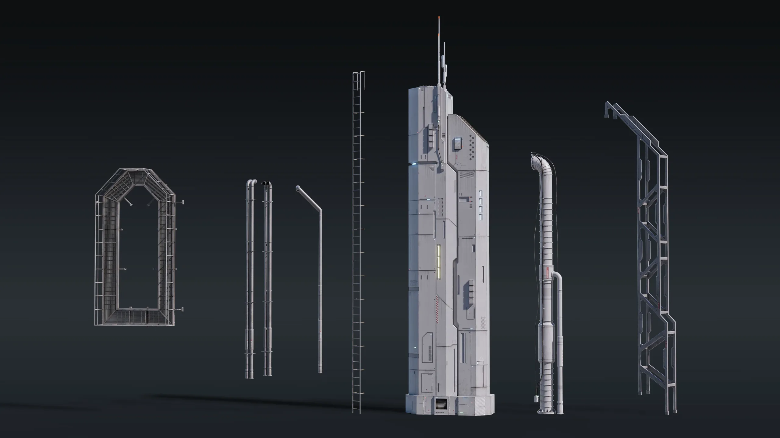 Sci-Fi Building 004 Industry-PBR