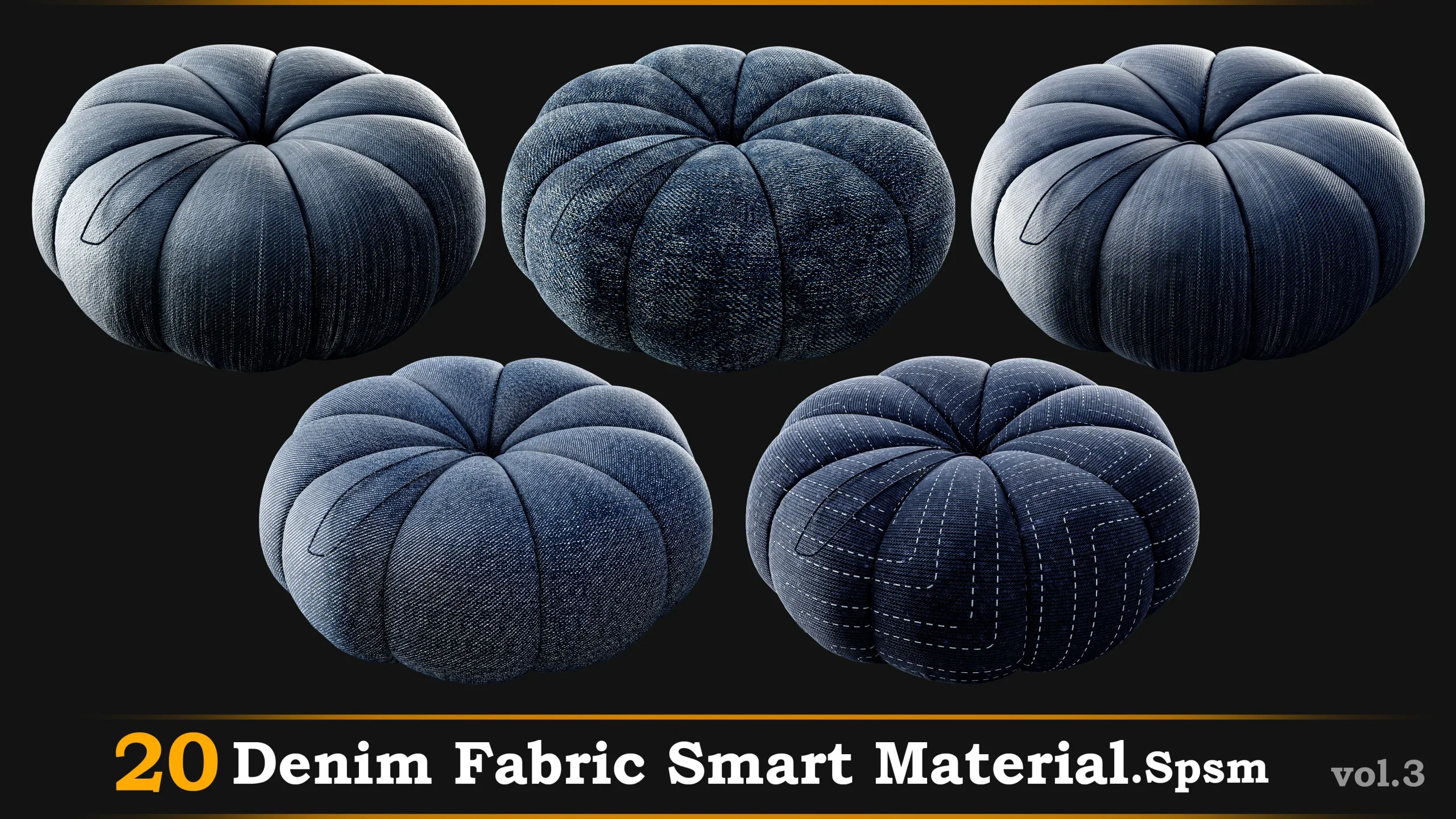 20 Denim Fabric Material-Spsm Vol.3