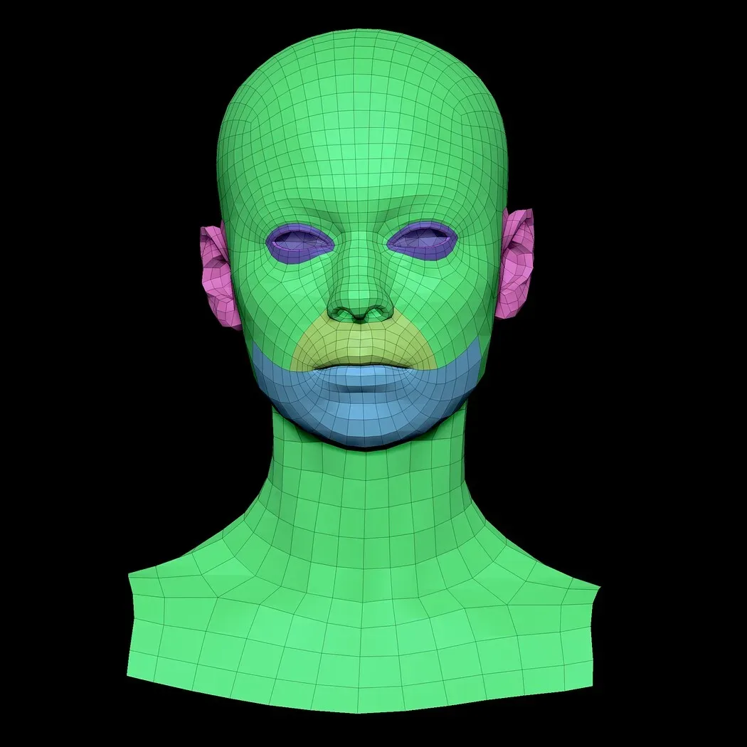 Retopologized 3D Head | Alexia Madrid