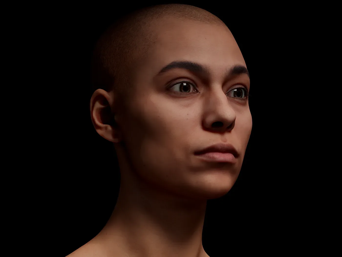 Retopologized 3D Head | Alexia Madrid