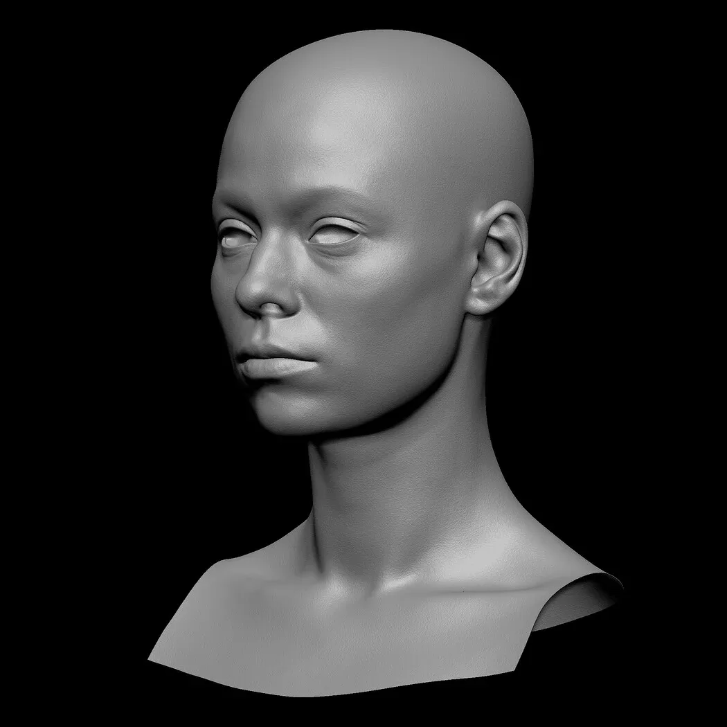 Retopologized 3D Head | Alexia Madrid