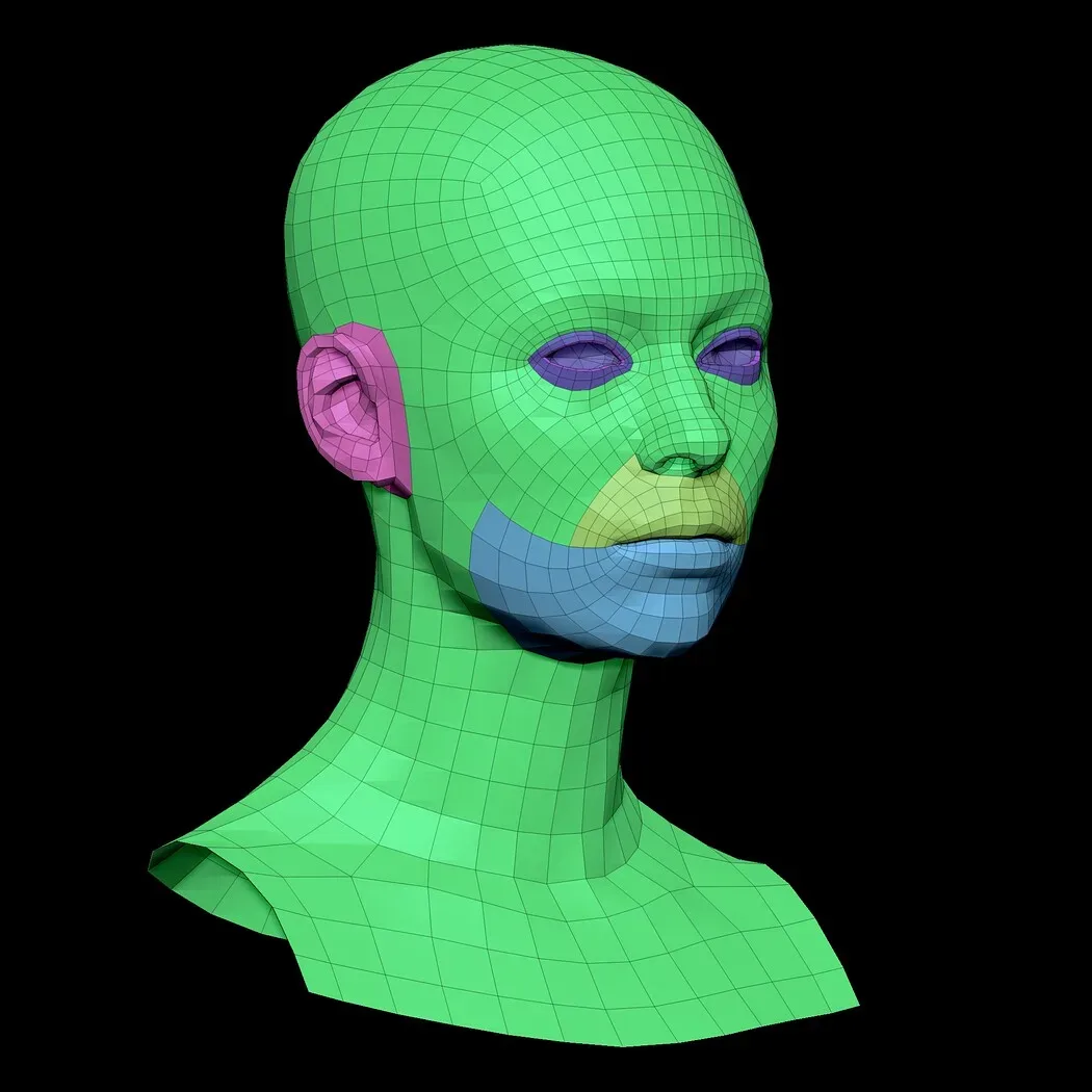 Retopologized 3D Head | Alexia Madrid