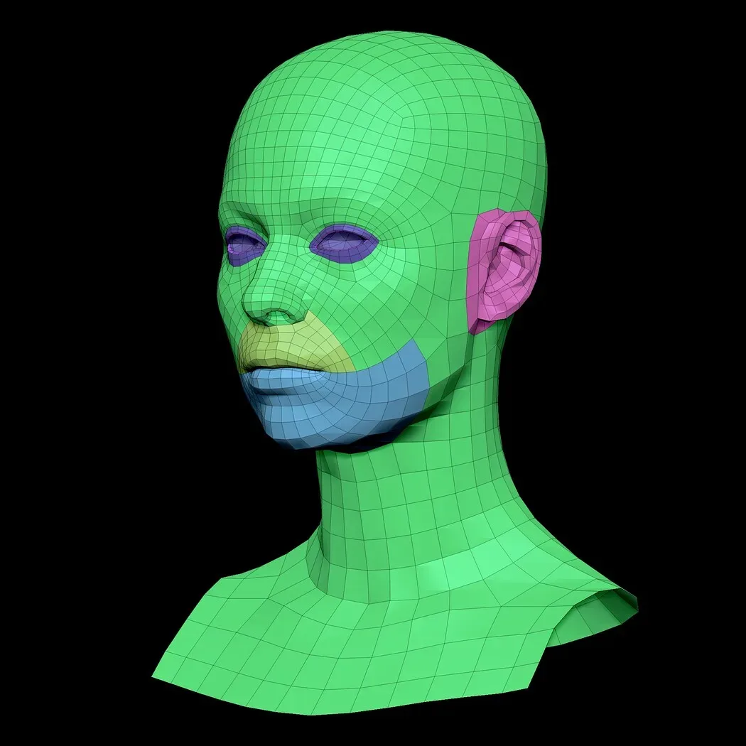 Retopologized 3D Head | Alexia Madrid