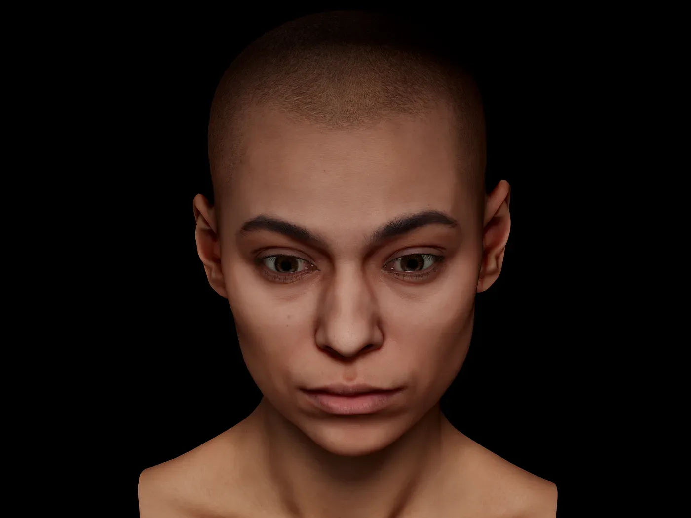 Retopologized 3D Head | Alexia Madrid