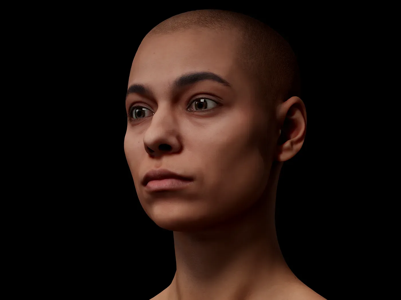 Retopologized 3D Head | Alexia Madrid