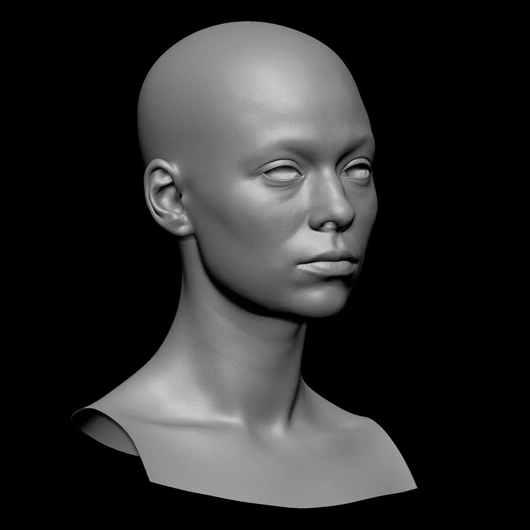 Retopologized 3D Head | Alexia Madrid