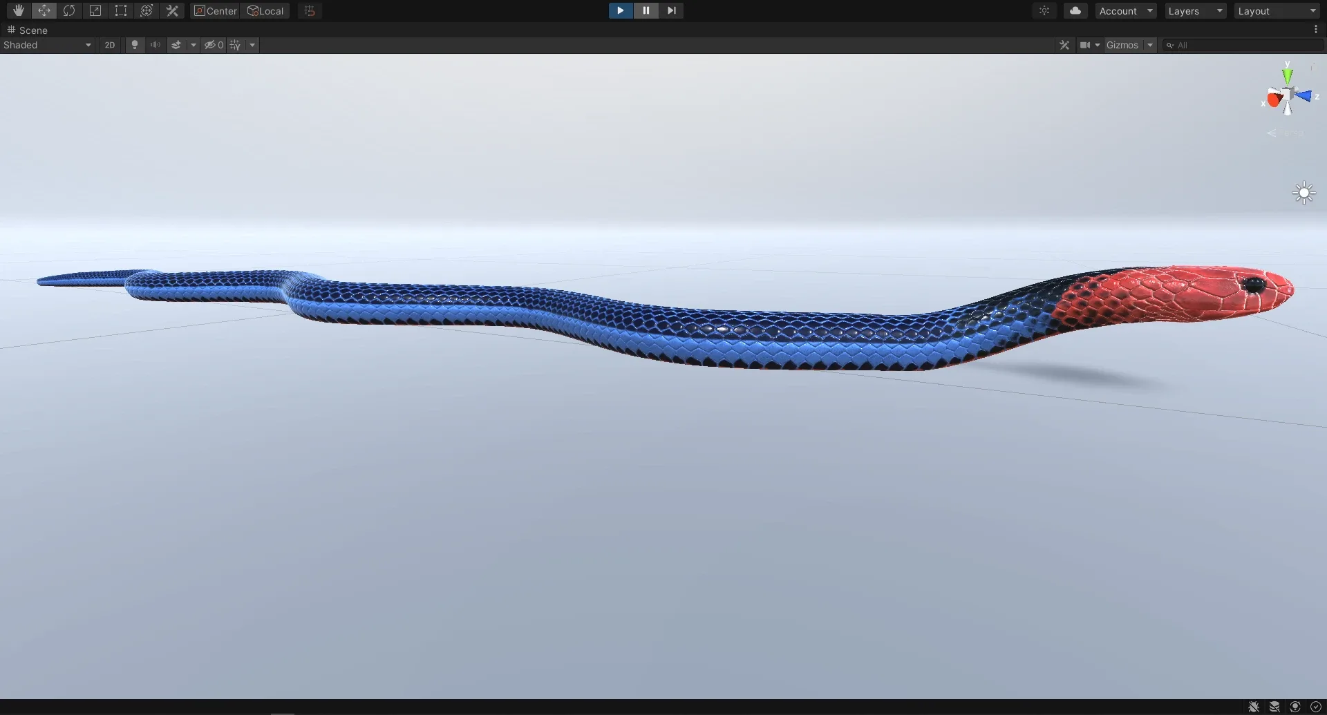 Blue Coral Snake - Animated