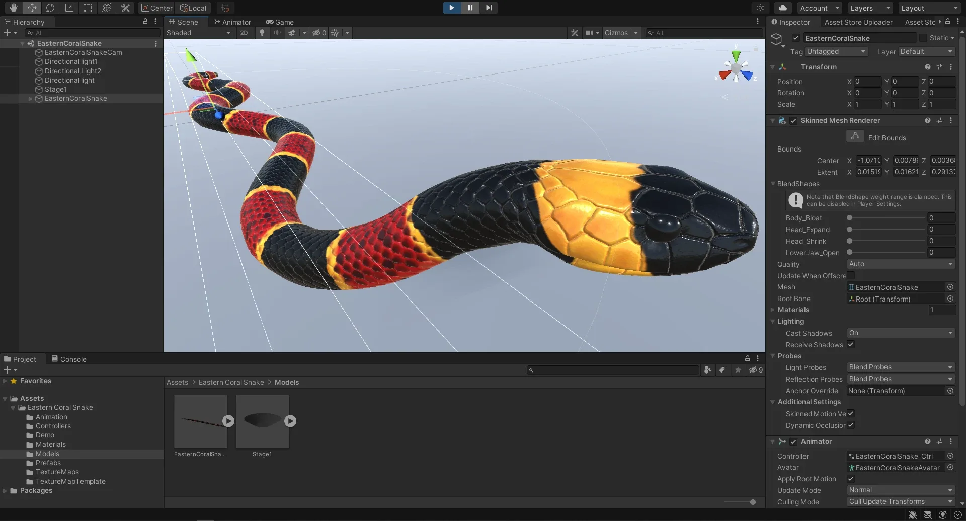 Eastern Coral Snake - Animated