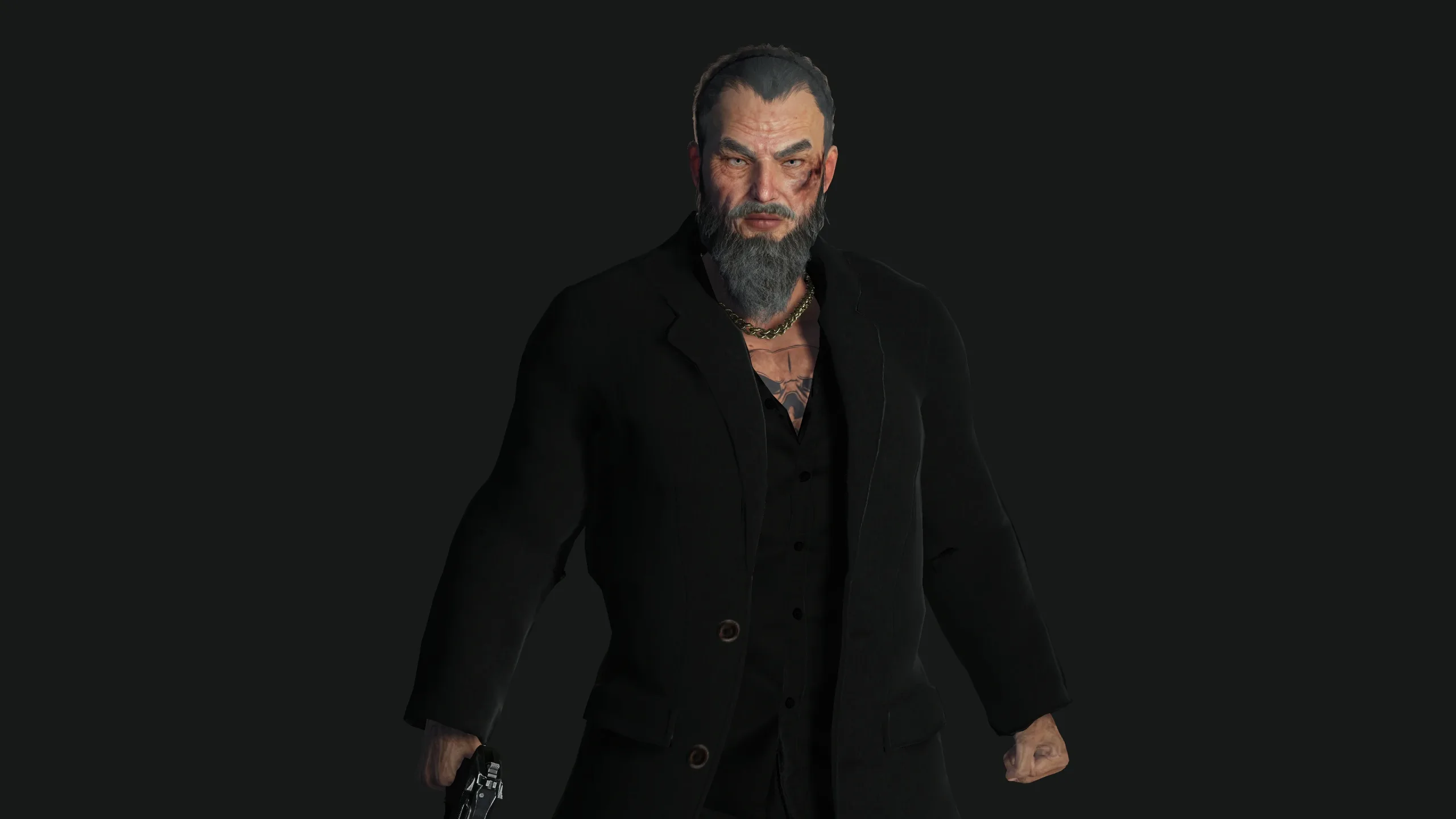 AAA 3D REALISTIC ASIAN JAPANESE MAN CHARACTER - OLD YAKUZA