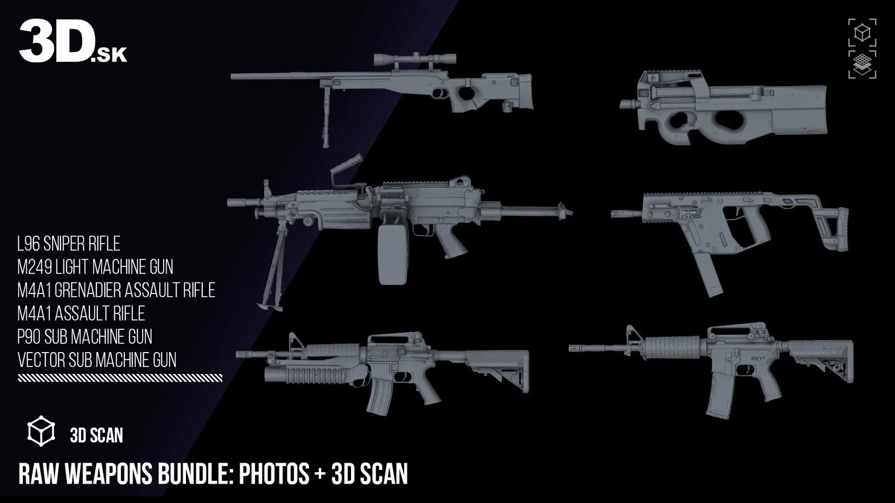 Raw Weapons Bundle: Photos + 3D Scan