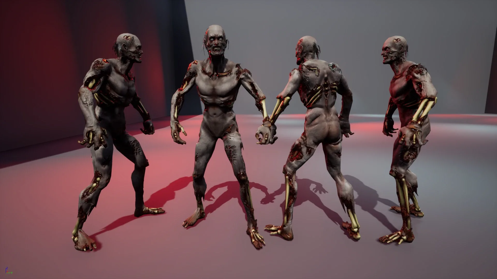 Zombies Savaged Horde - Low Poly - PBR - Extreme Decay